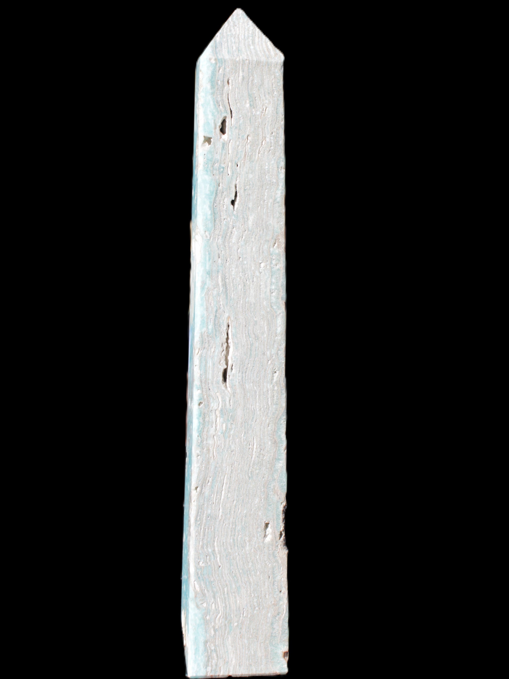 Caribbean Calcite obelisk 83*59*375mm 3089g Rocks and Things Store