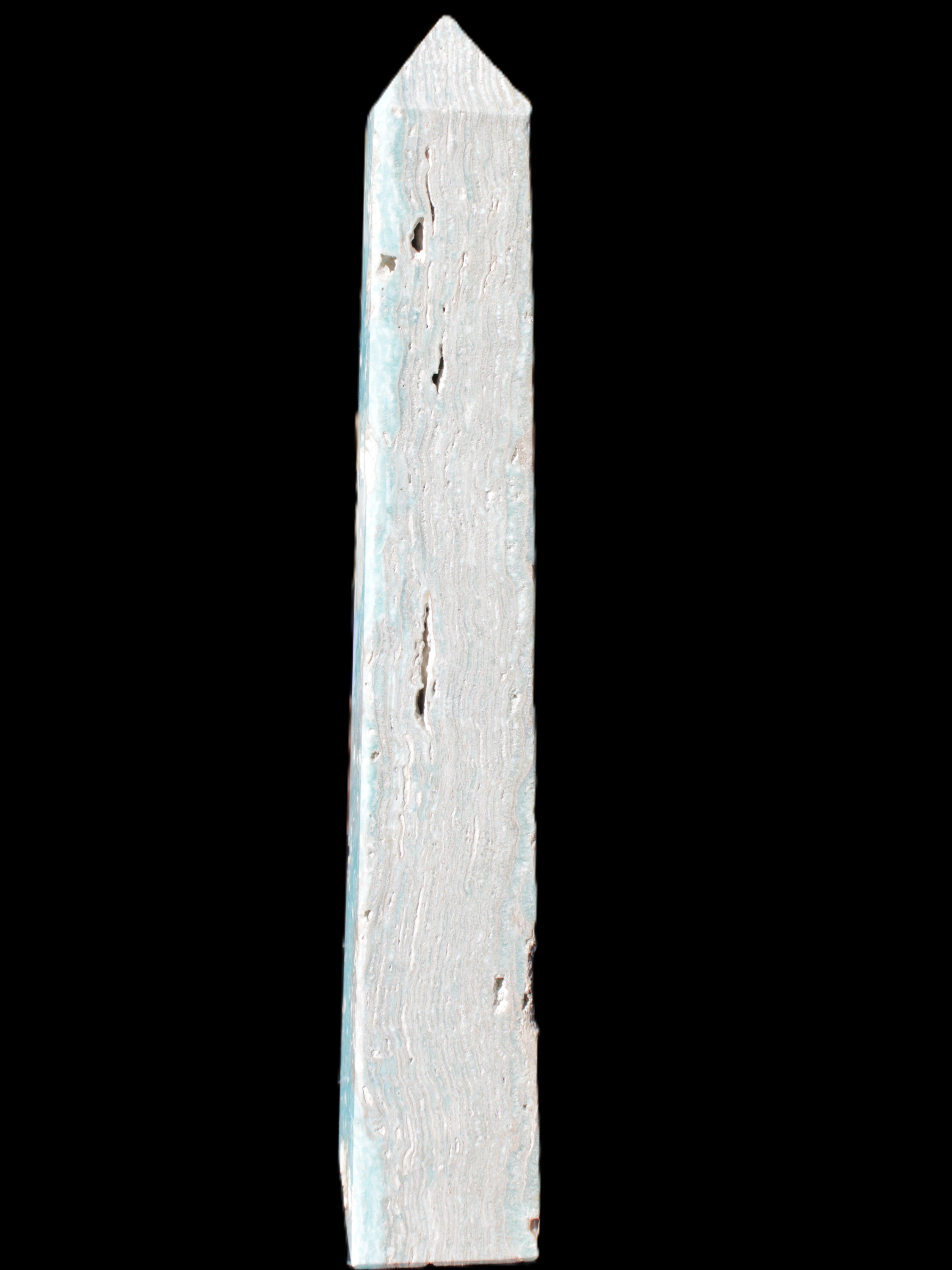Caribbean Calcite obelisk 83*59*375mm 3089g Rocks and Things Store