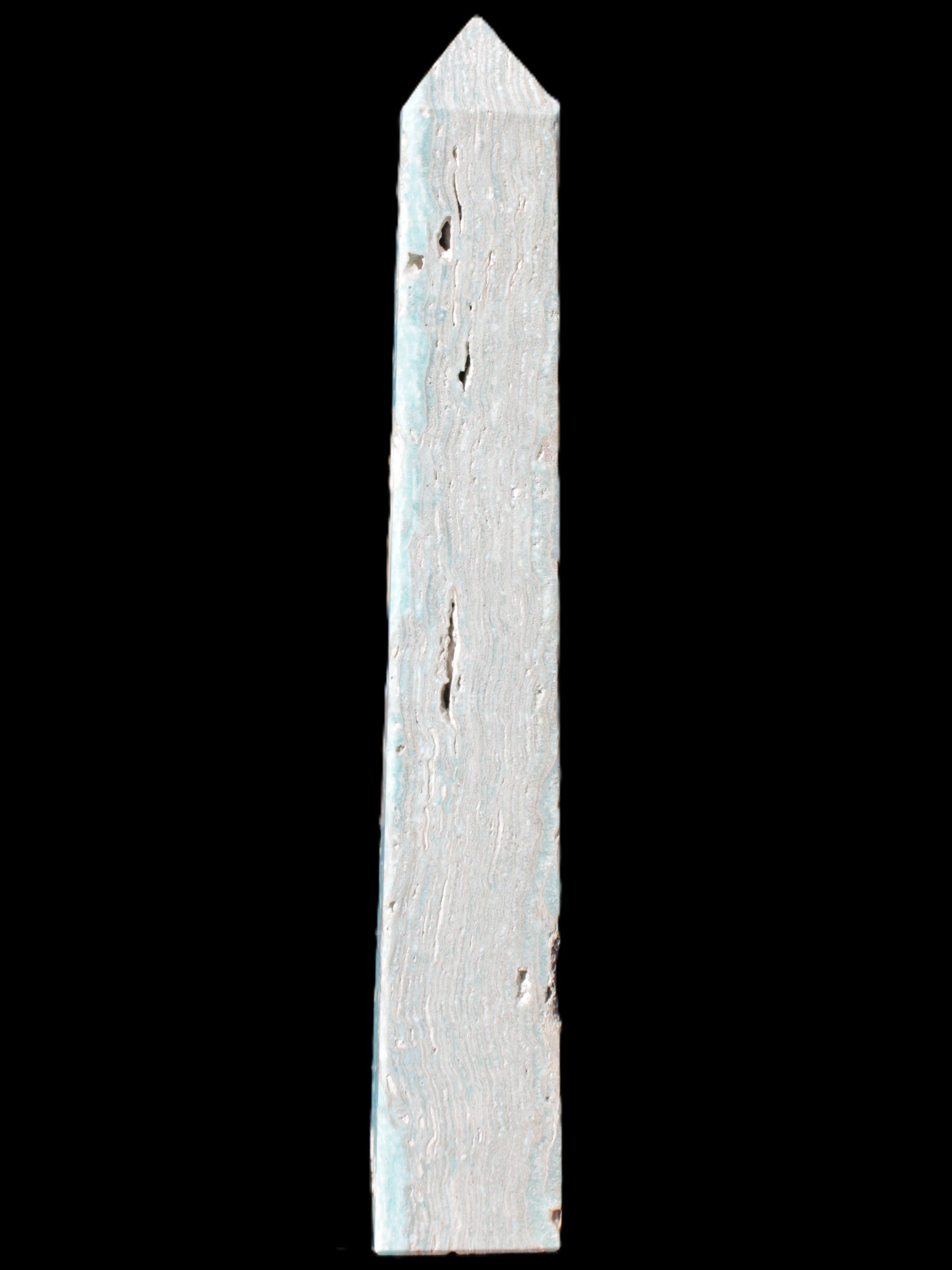 Caribbean Calcite obelisk 83*59*375mm 3089g Rocks and Things Store