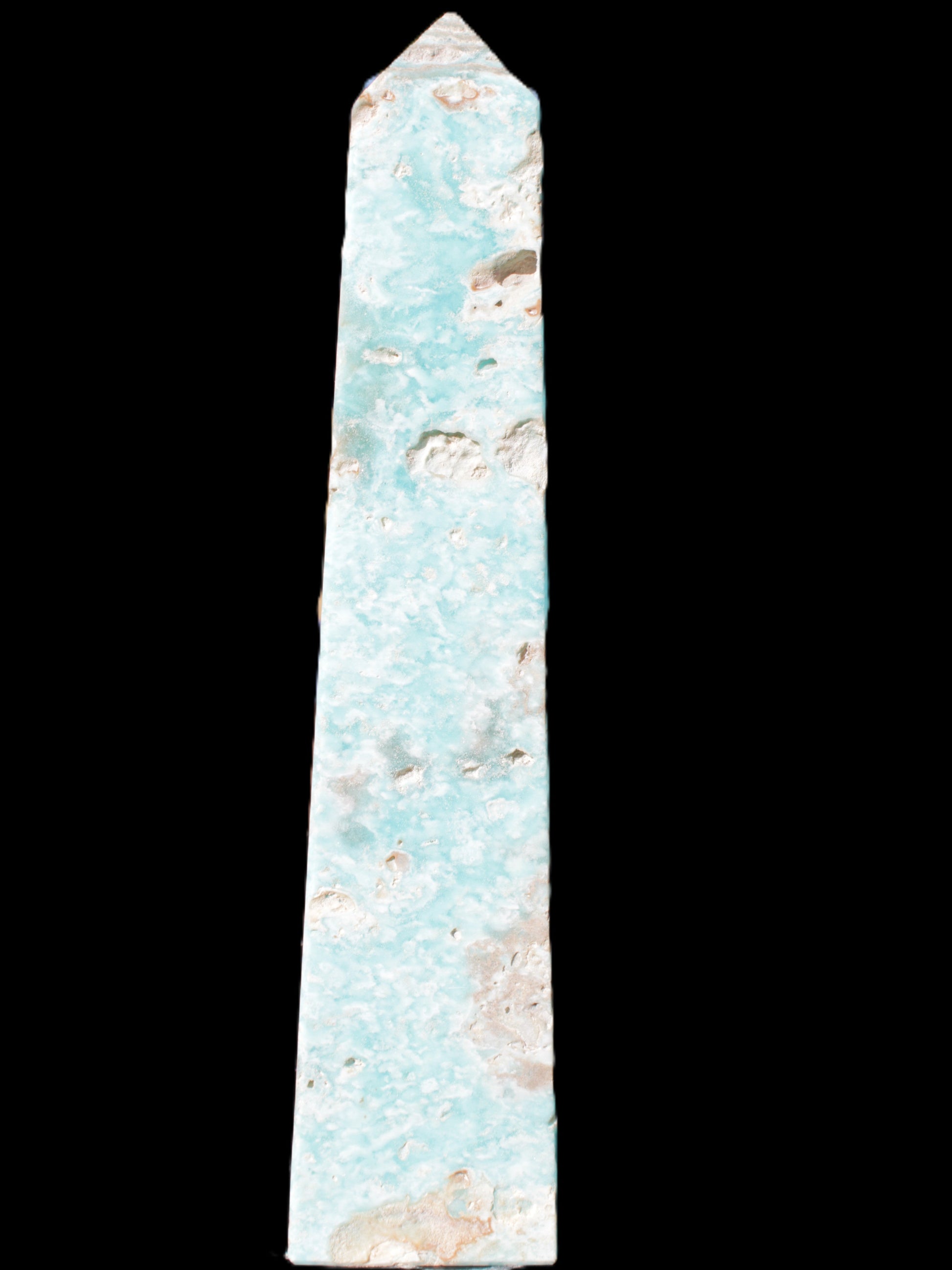 Caribbean Calcite obelisk 83*59*375mm 3089g Rocks and Things Store