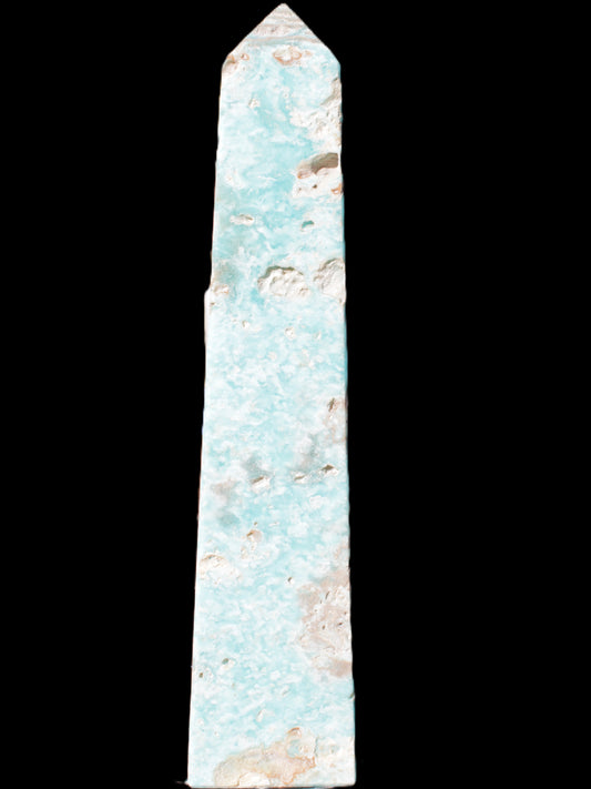 Caribbean Calcite obelisk 83*59*375mm 3089g Rocks and Things Store