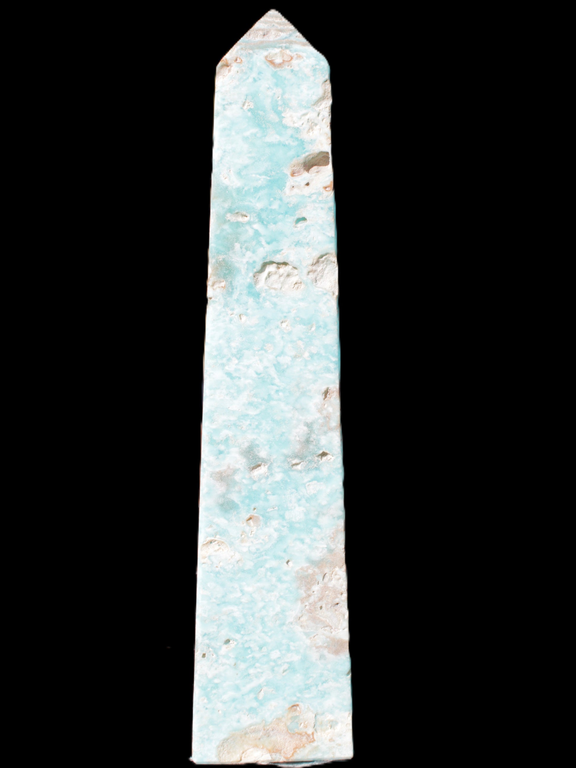 Caribbean Calcite obelisk 83*59*375mm 3089g Rocks and Things Store