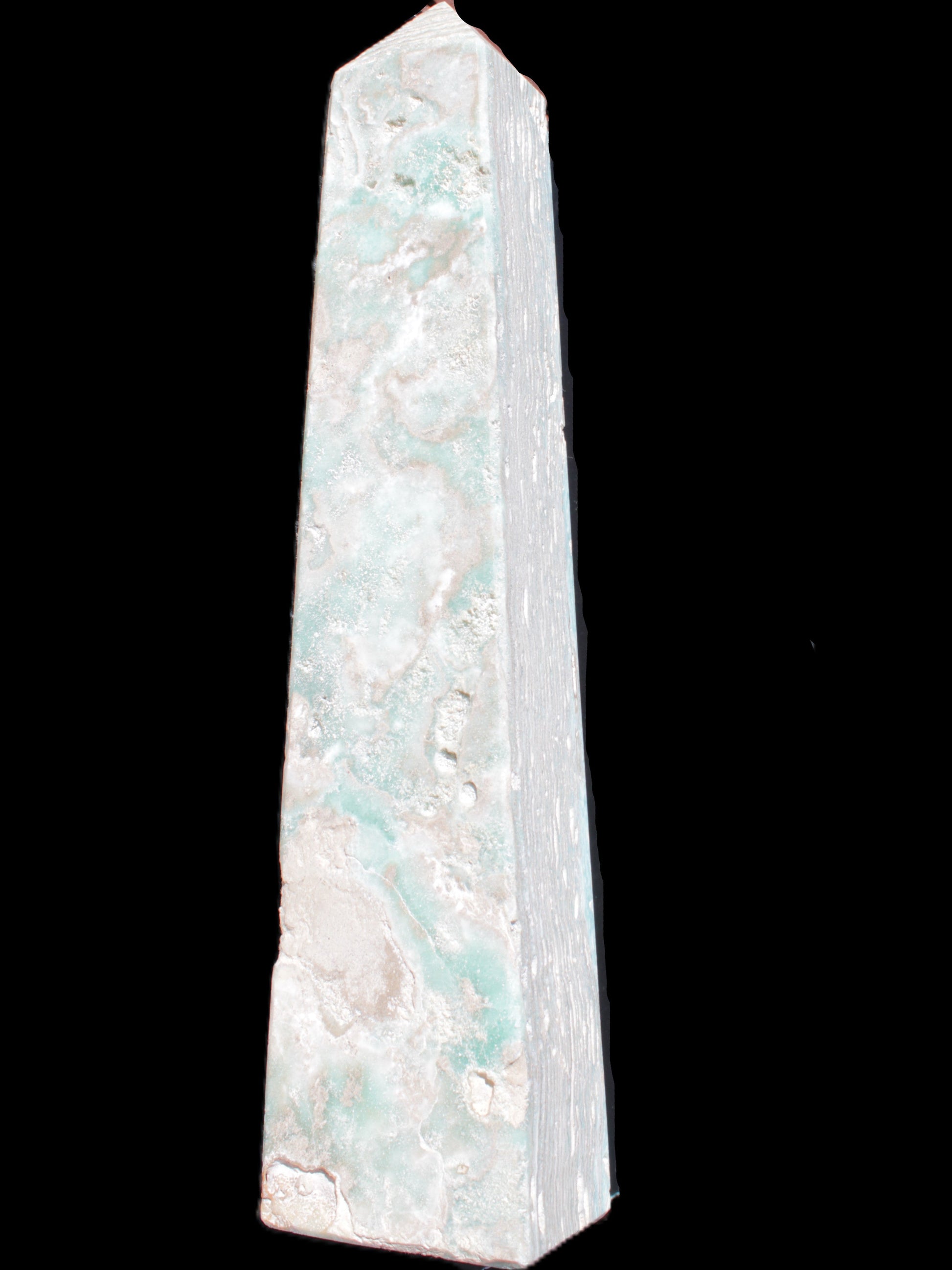 Caribbean Calcite obelisk 83*59*375mm 3089g Rocks and Things Store