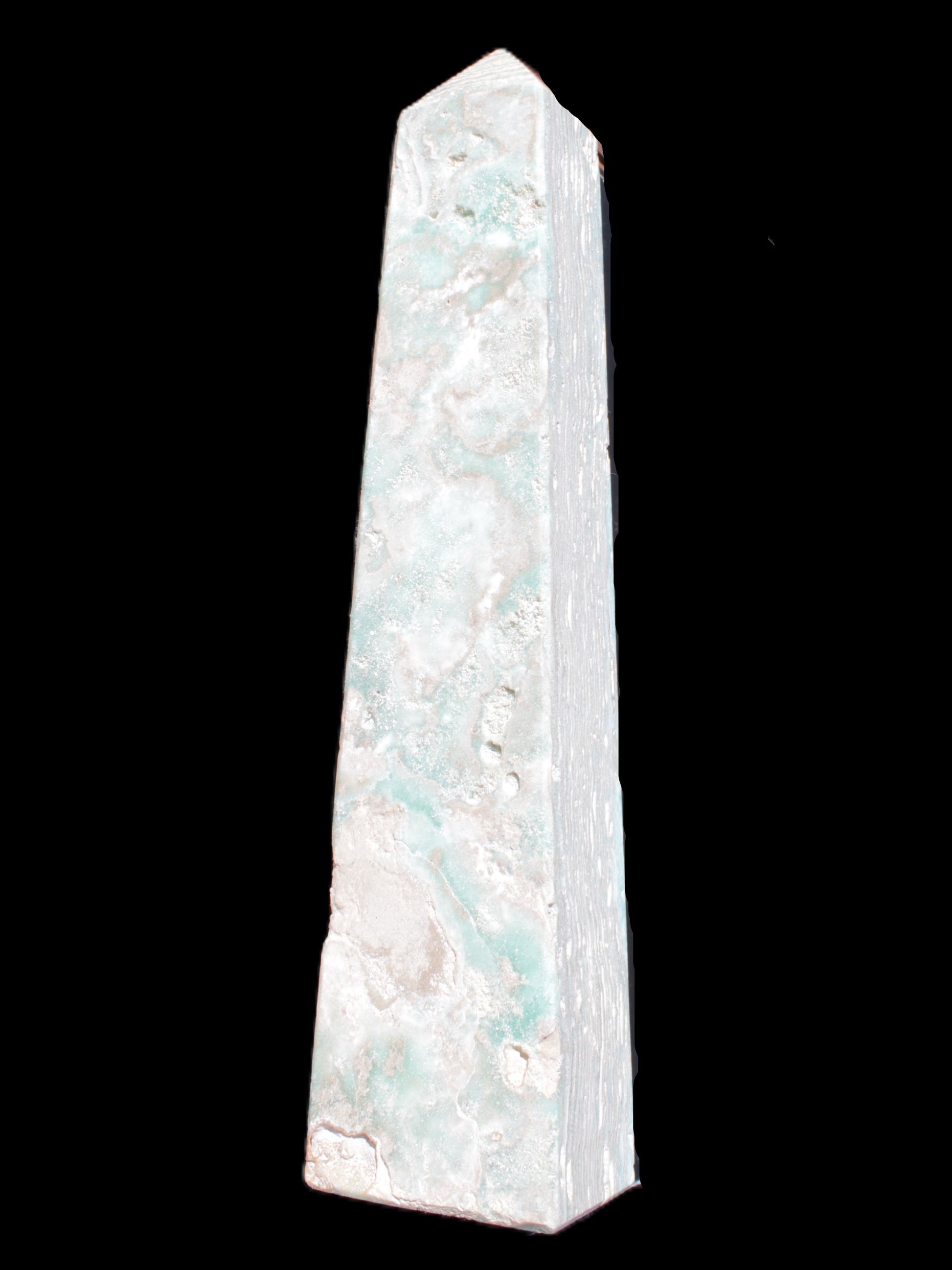 Caribbean Calcite obelisk 83*59*375mm 3089g Rocks and Things Store