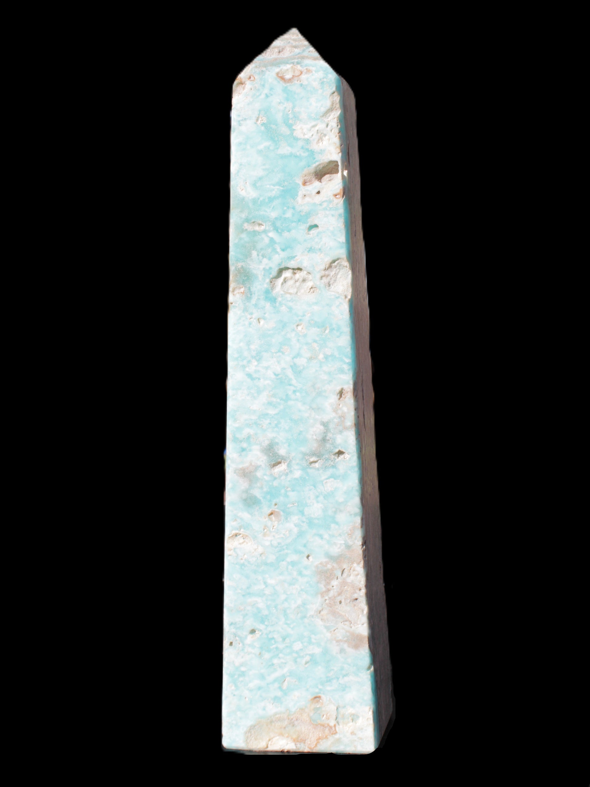 Caribbean Calcite obelisk 83*59*375mm 3089g Rocks and Things Store