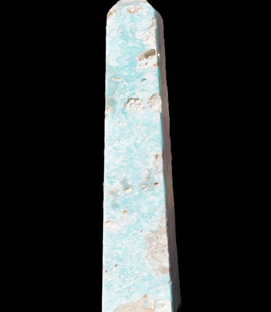 Caribbean Calcite obelisk 83*59*375mm 3089g Rocks and Things Store