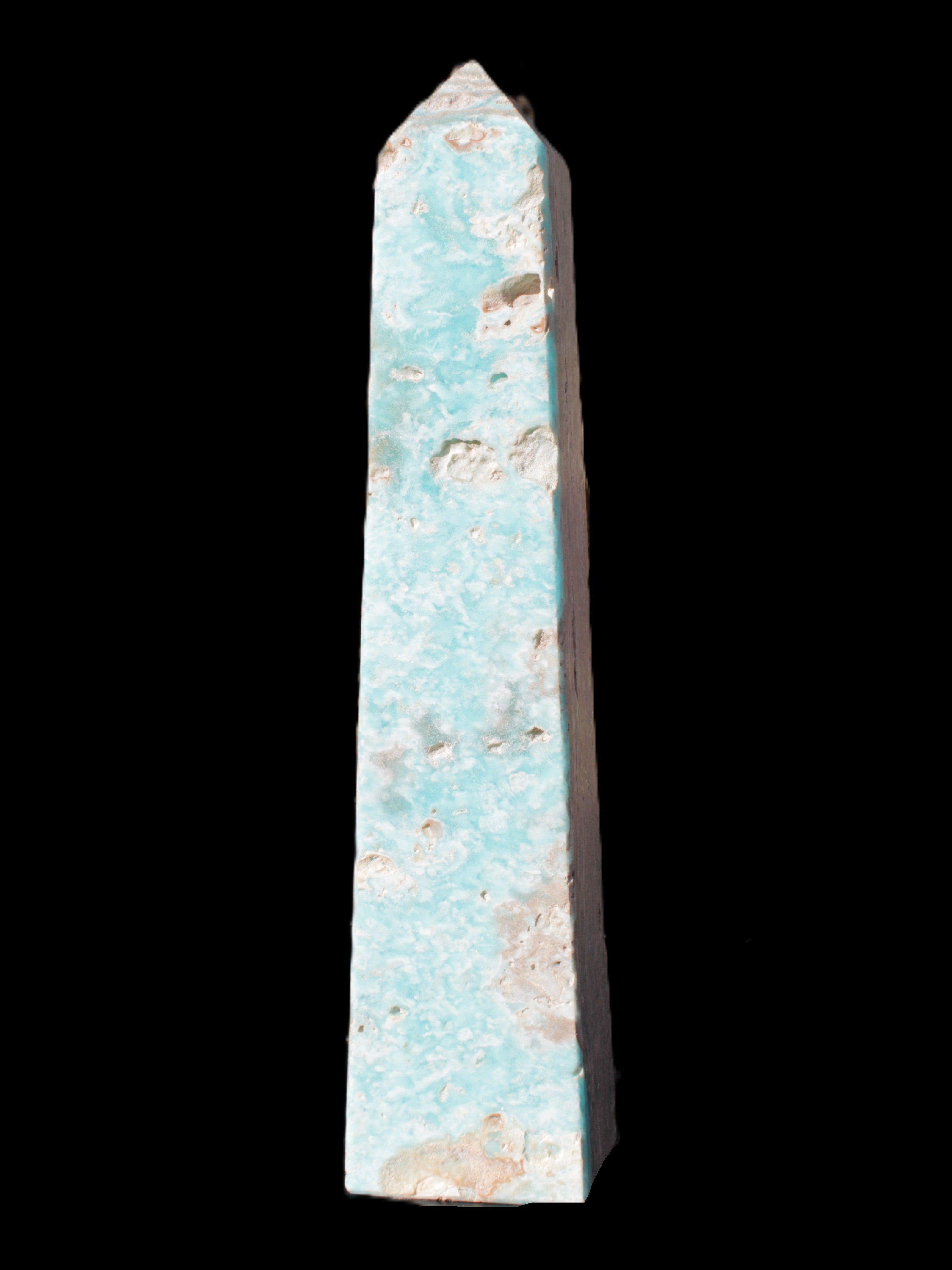 Caribbean Calcite obelisk 83*59*375mm 3089g Rocks and Things Store