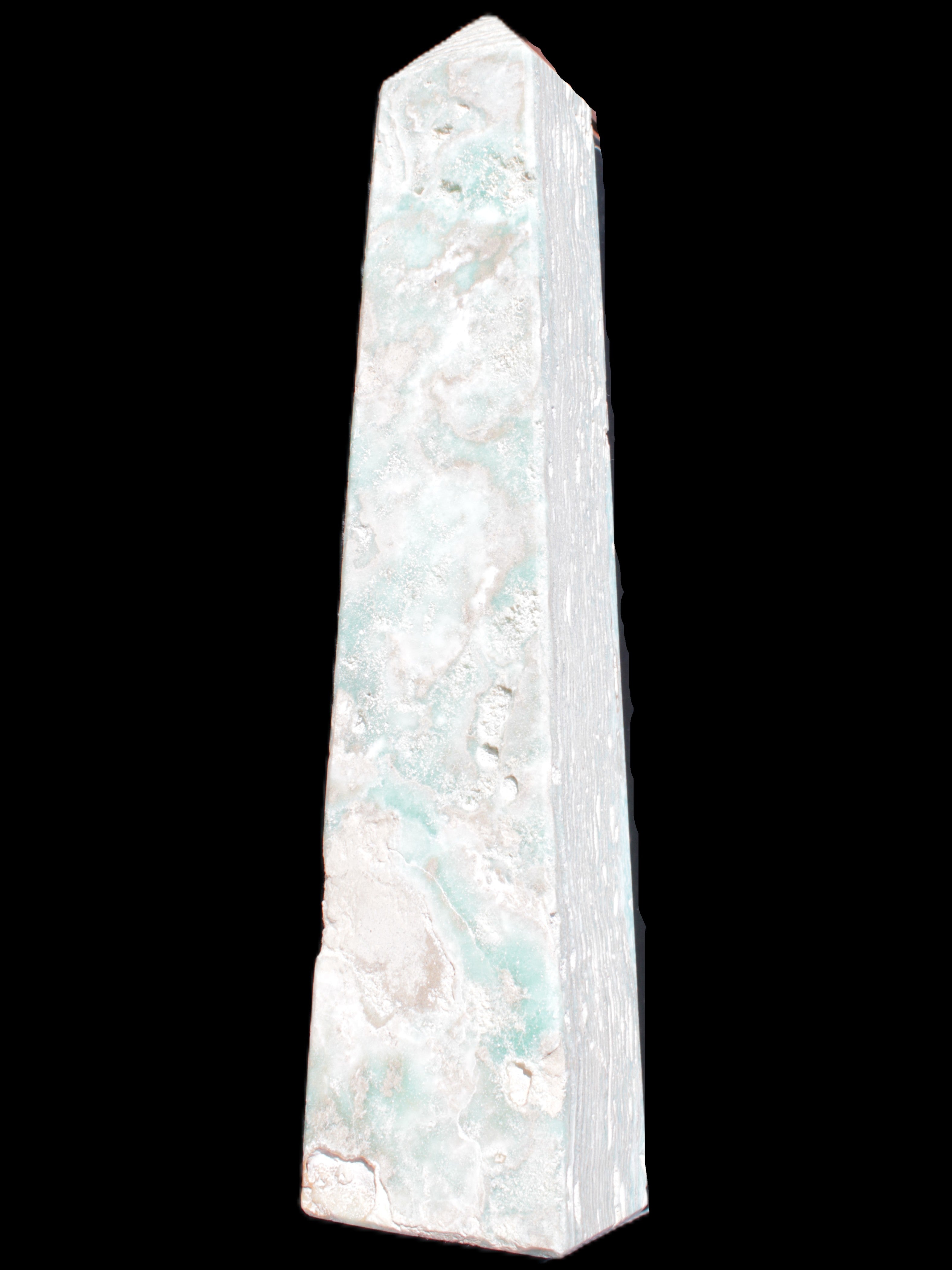 Caribbean Calcite obelisk 83*59*375mm 3089g Rocks and Things Store