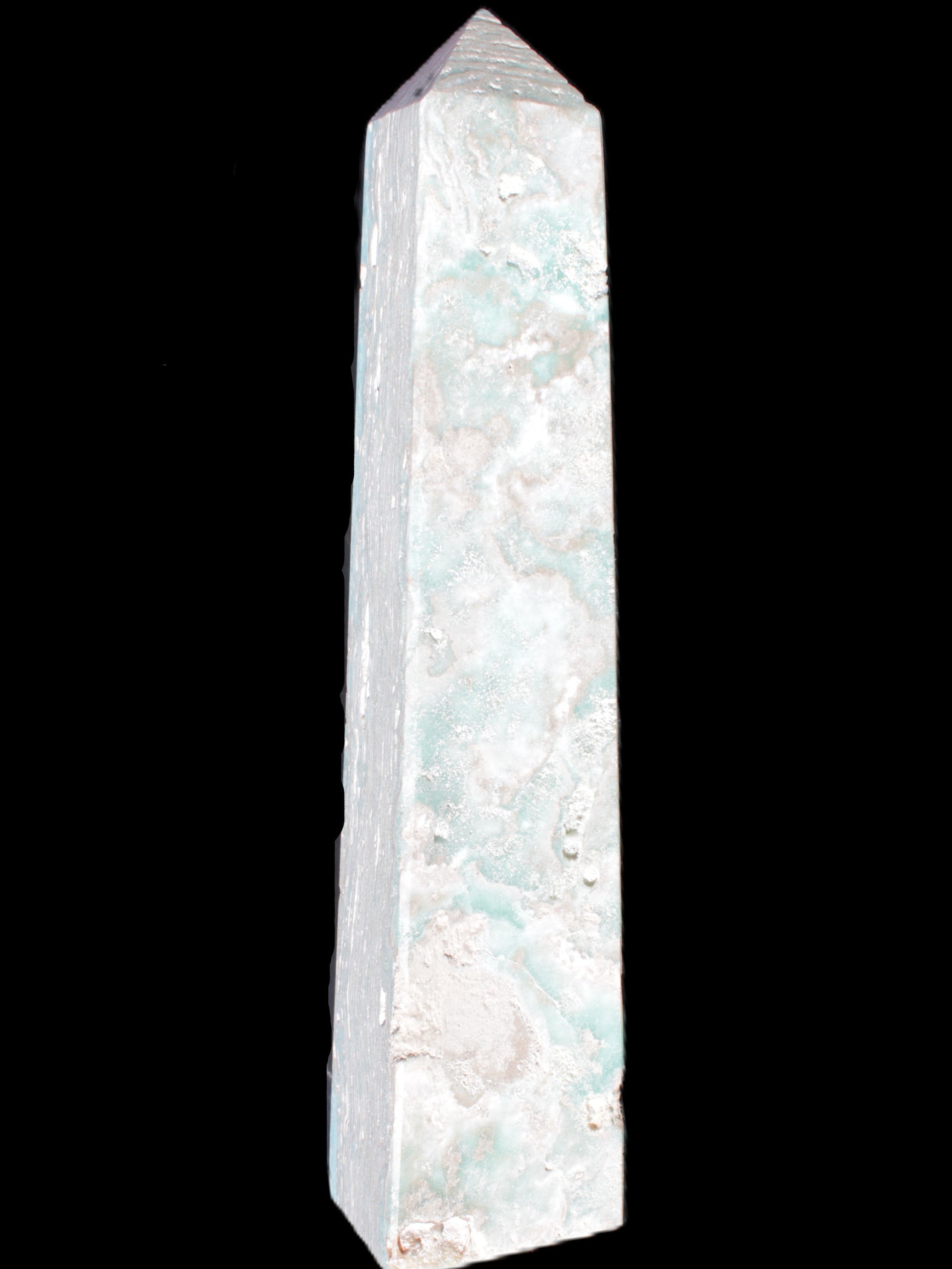 Caribbean Calcite obelisk 83*59*375mm 3089g Rocks and Things Store