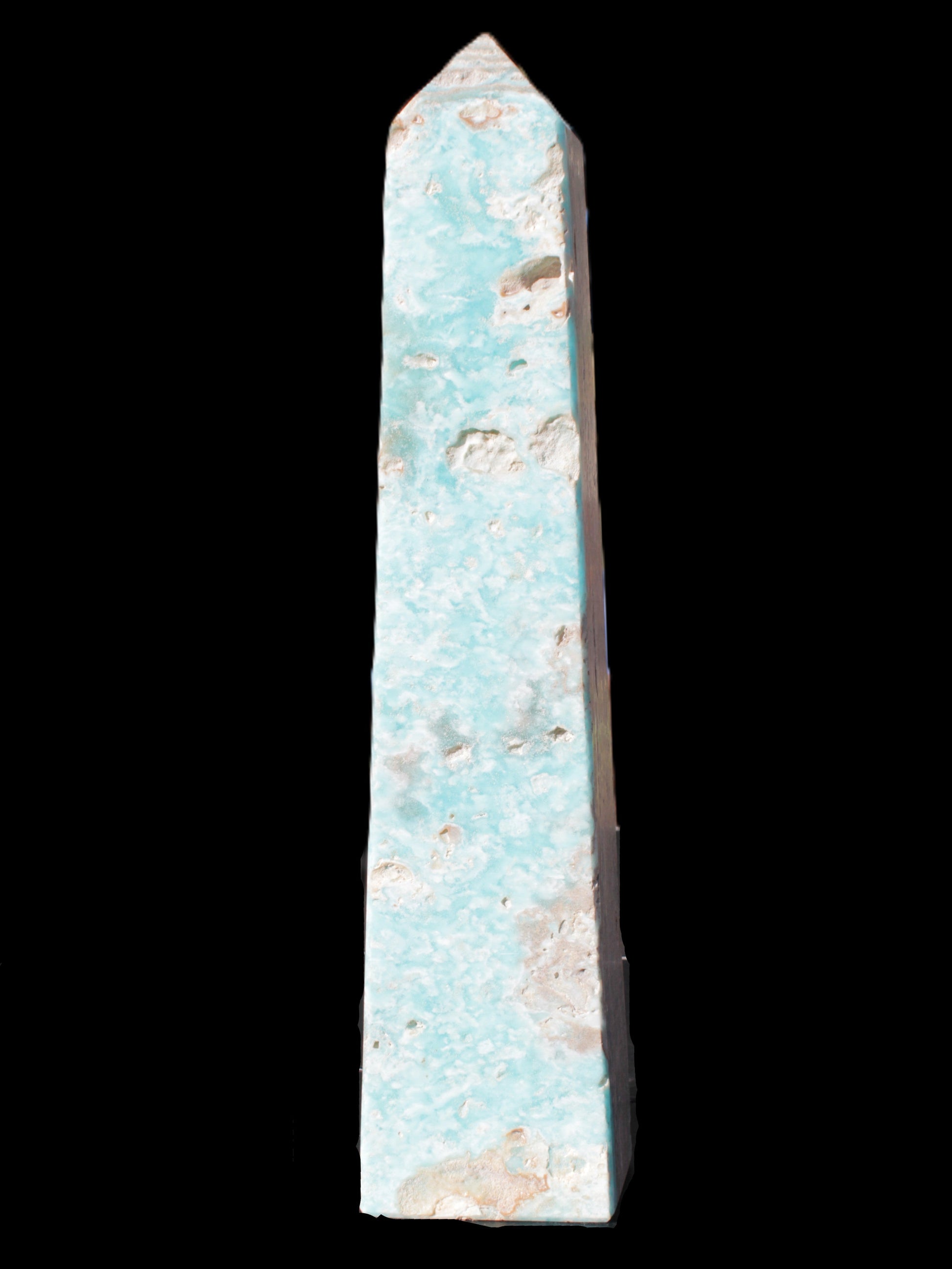 Caribbean Calcite obelisk 83*59*375mm 3089g Rocks and Things Store