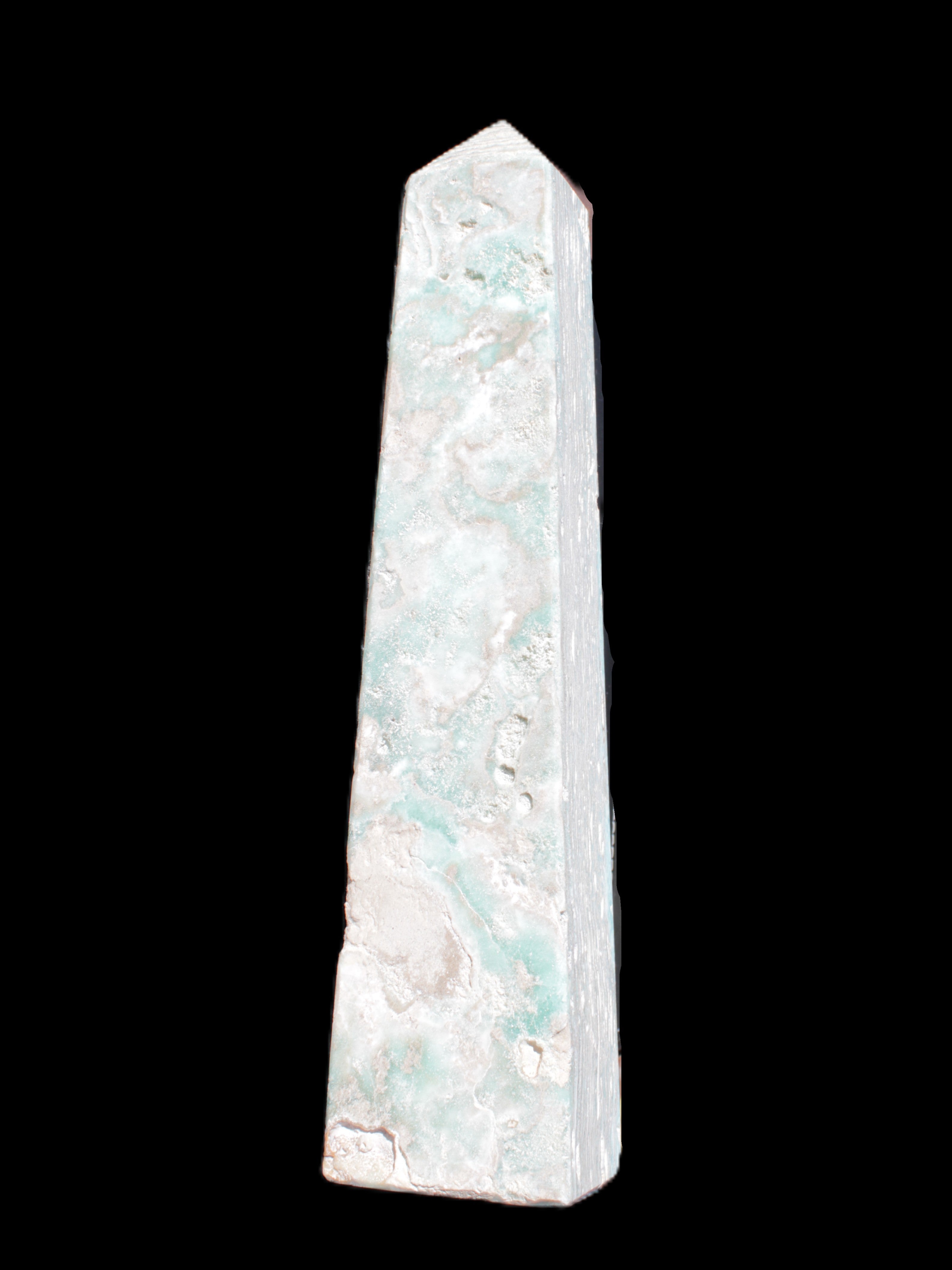 Caribbean Calcite obelisk 83*59*375mm 3089g Rocks and Things Store