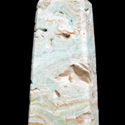 Caribbean Calcite Blue Aragonite obelisk 44*31*112mm 270g Rocks and Things Store