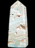 Caribbean Calcite Blue Aragonite obelisk 44*31*112mm 270g Rocks and Things Store