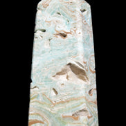 Caribbean Calcite Blue Aragonite obelisk 44*31*112mm 270g Rocks and Things Store