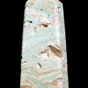 Caribbean Calcite Blue Aragonite obelisk 44*31*112mm 270g Rocks and Things Store