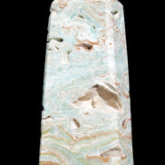 Caribbean Calcite Blue Aragonite obelisk 44*31*112mm 270g Rocks and Things Store