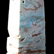 Caribbean Calcite Blue Aragonite obelisk 44*31*112mm 270g Rocks and Things Store