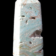 Caribbean Calcite Blue Aragonite obelisk 44*31*112mm 270g Rocks and Things Store