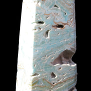 Caribbean Calcite Blue Aragonite obelisk 44*31*112mm 270g Rocks and Things Store