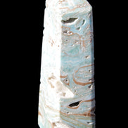 Caribbean Calcite Blue Aragonite obelisk 44*31*112mm 270g Rocks and Things Store