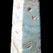 Caribbean Calcite Blue Aragonite obelisk 44*31*112mm 270g Rocks and Things Store