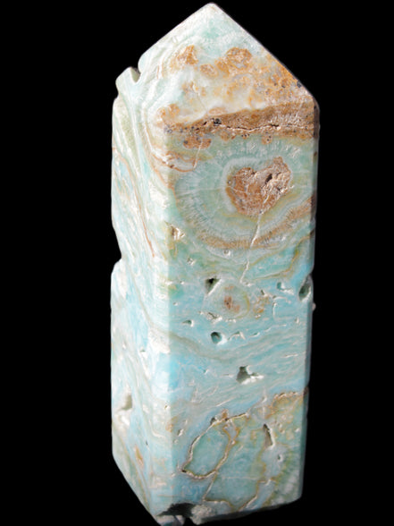 Caribbean Calcite Blue Aragonite obelisk 33*33*107mm 263g Rocks and Things Store