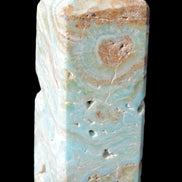 Caribbean Calcite Blue Aragonite obelisk 33*33*107mm 263g Rocks and Things Store