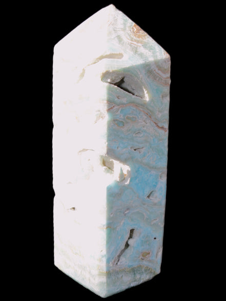 Caribbean Calcite Blue Aragonite obelisk 33*33*107mm 263g Rocks and Things Store