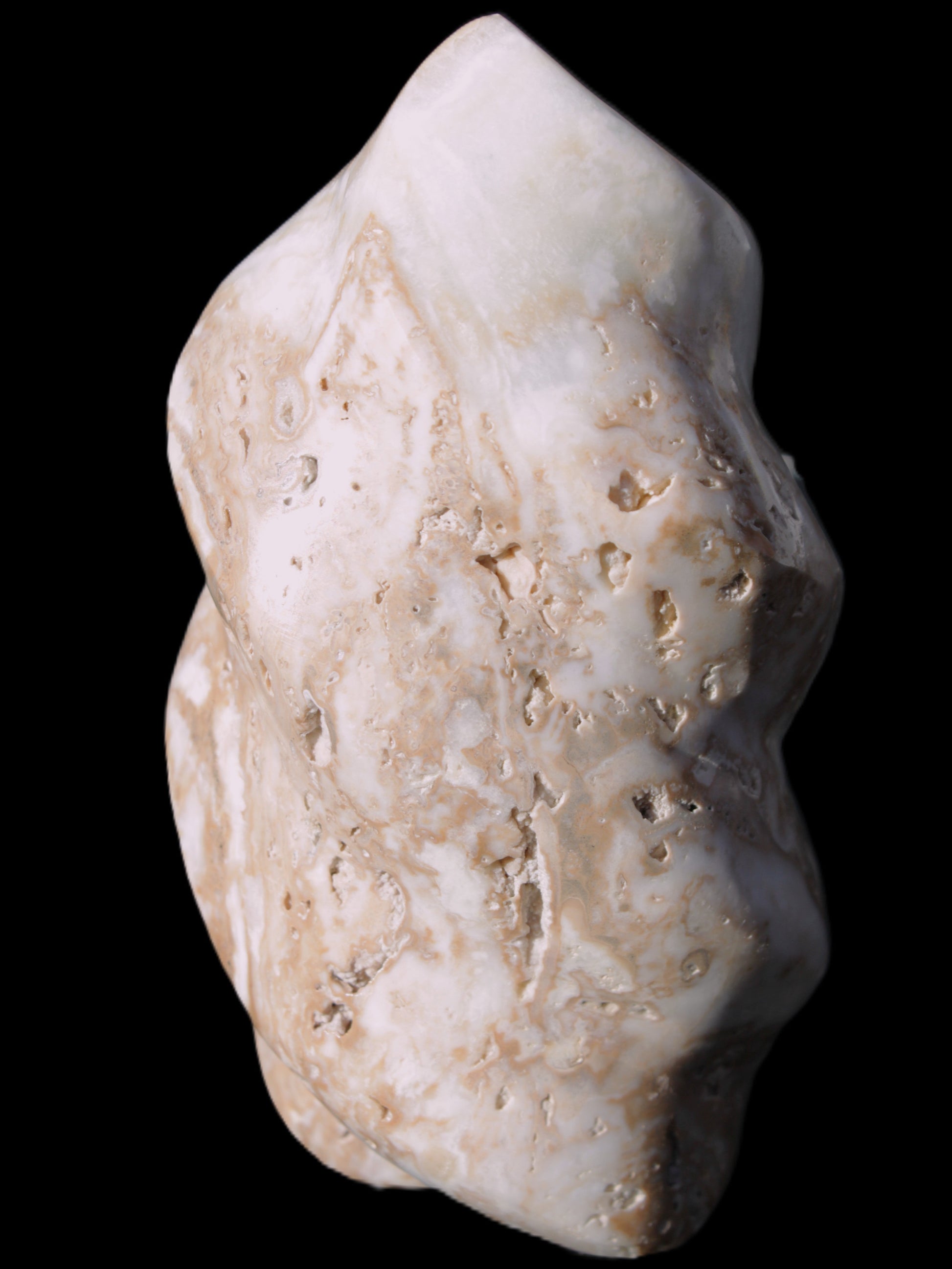 Caribbean Calcite flame 58*115mm 538g Rocks and Things Store