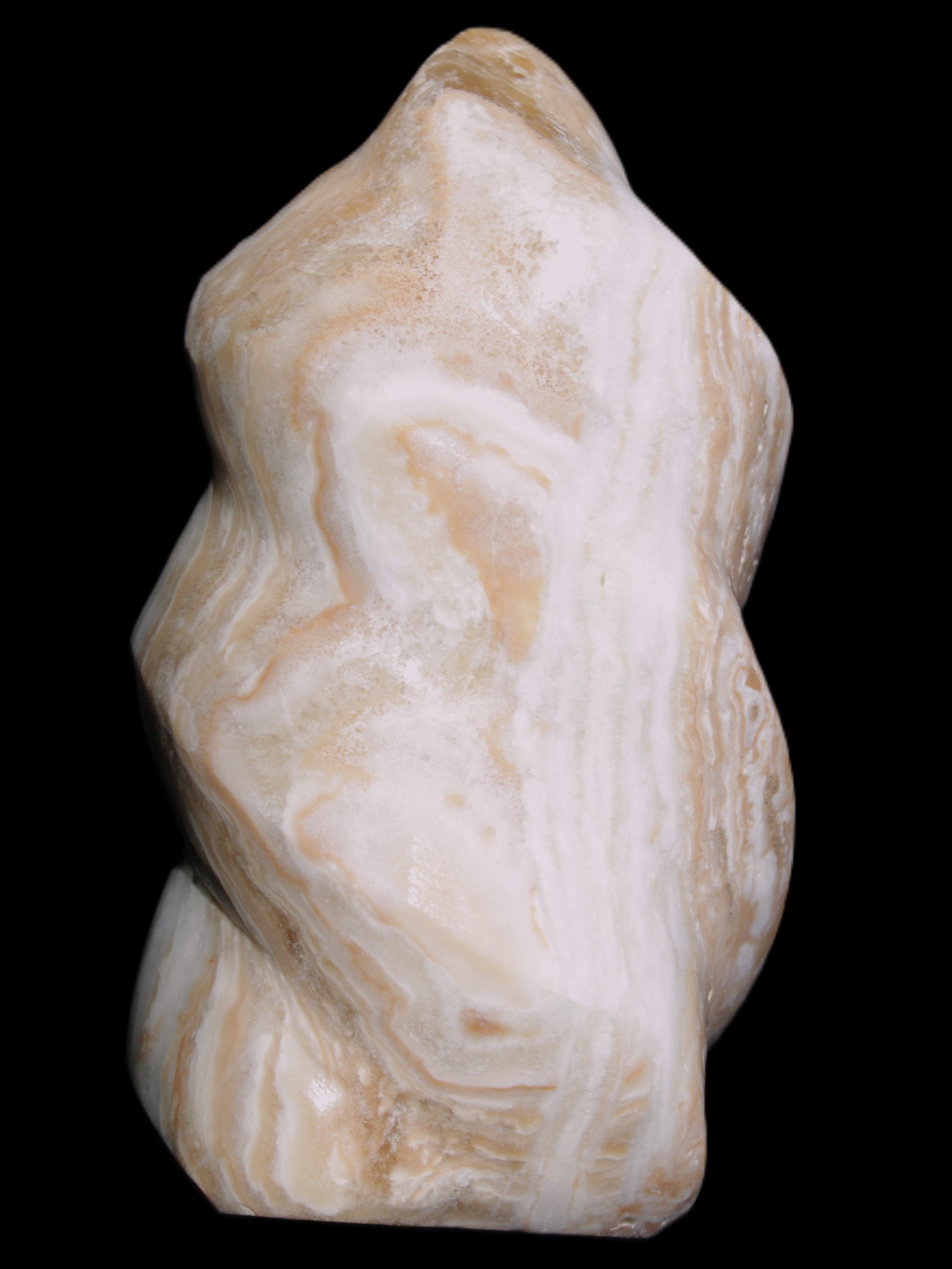 Caribbean Calcite flame 58*115mm 538g Rocks and Things Store