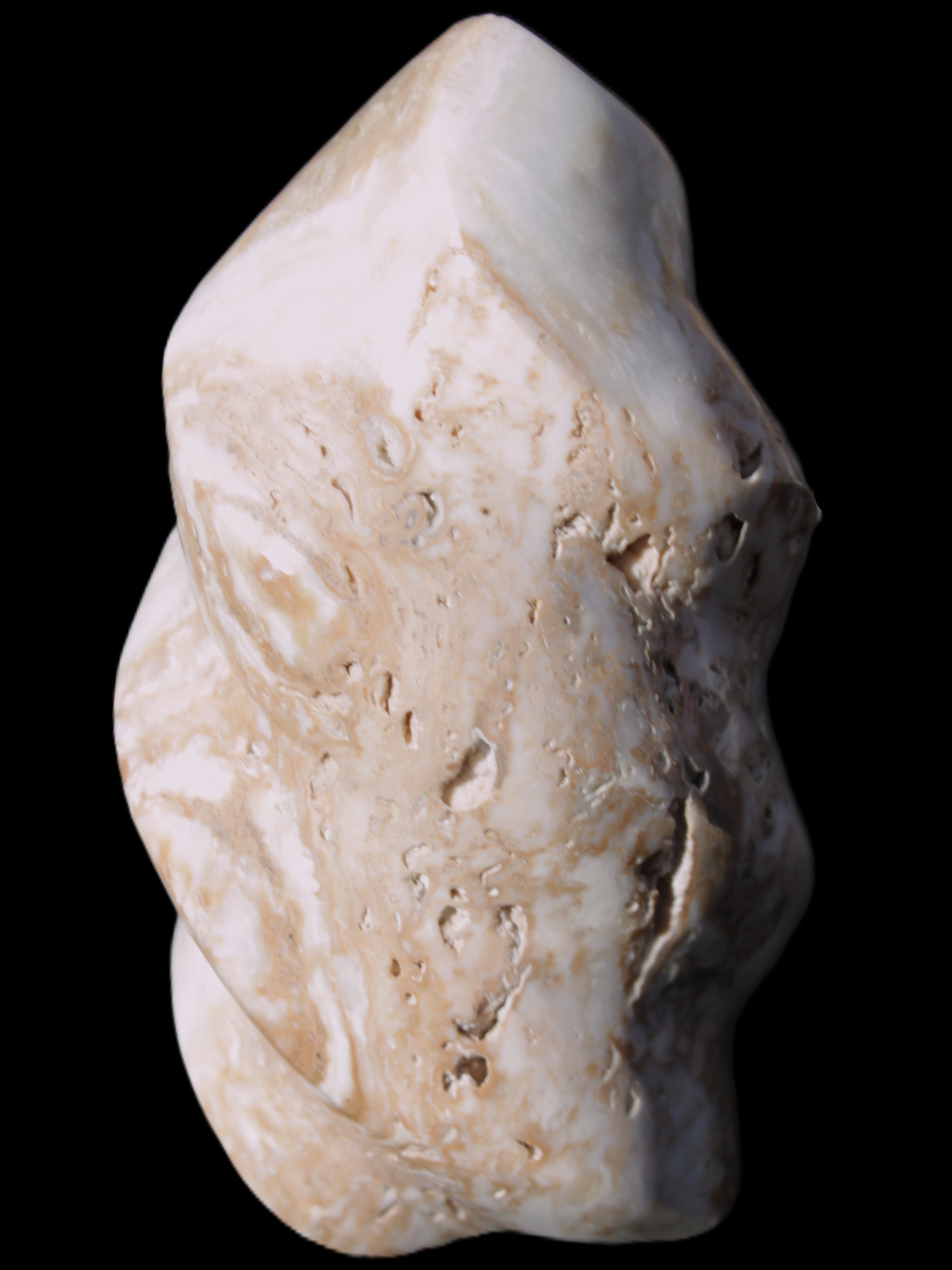 Caribbean Calcite flame 58*115mm 538g Rocks and Things Store