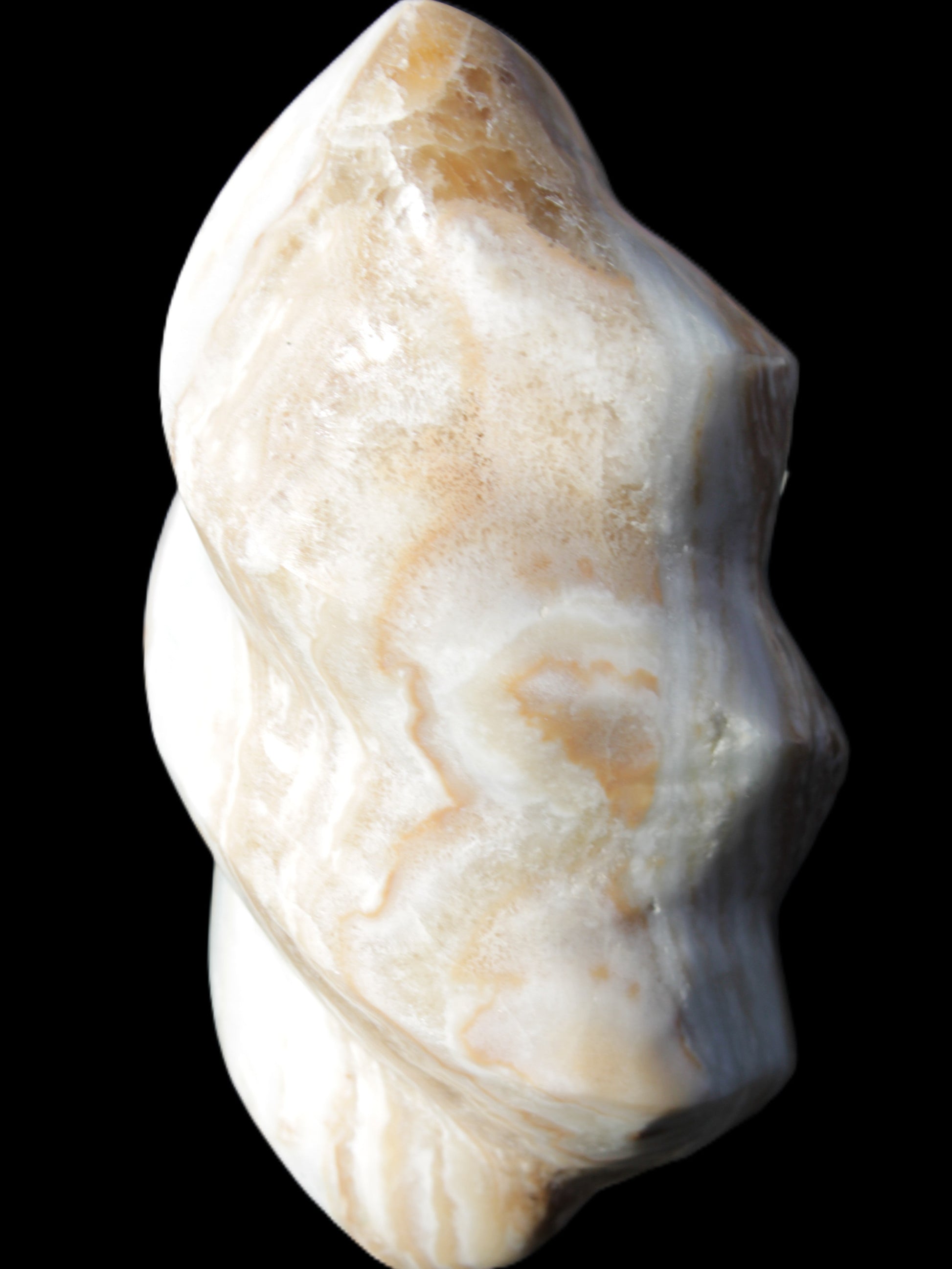 Caribbean Calcite flame 58*115mm 538g Rocks and Things Store