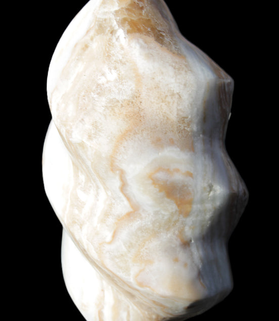 Caribbean Calcite flame 58*115mm 538g Rocks and Things Store