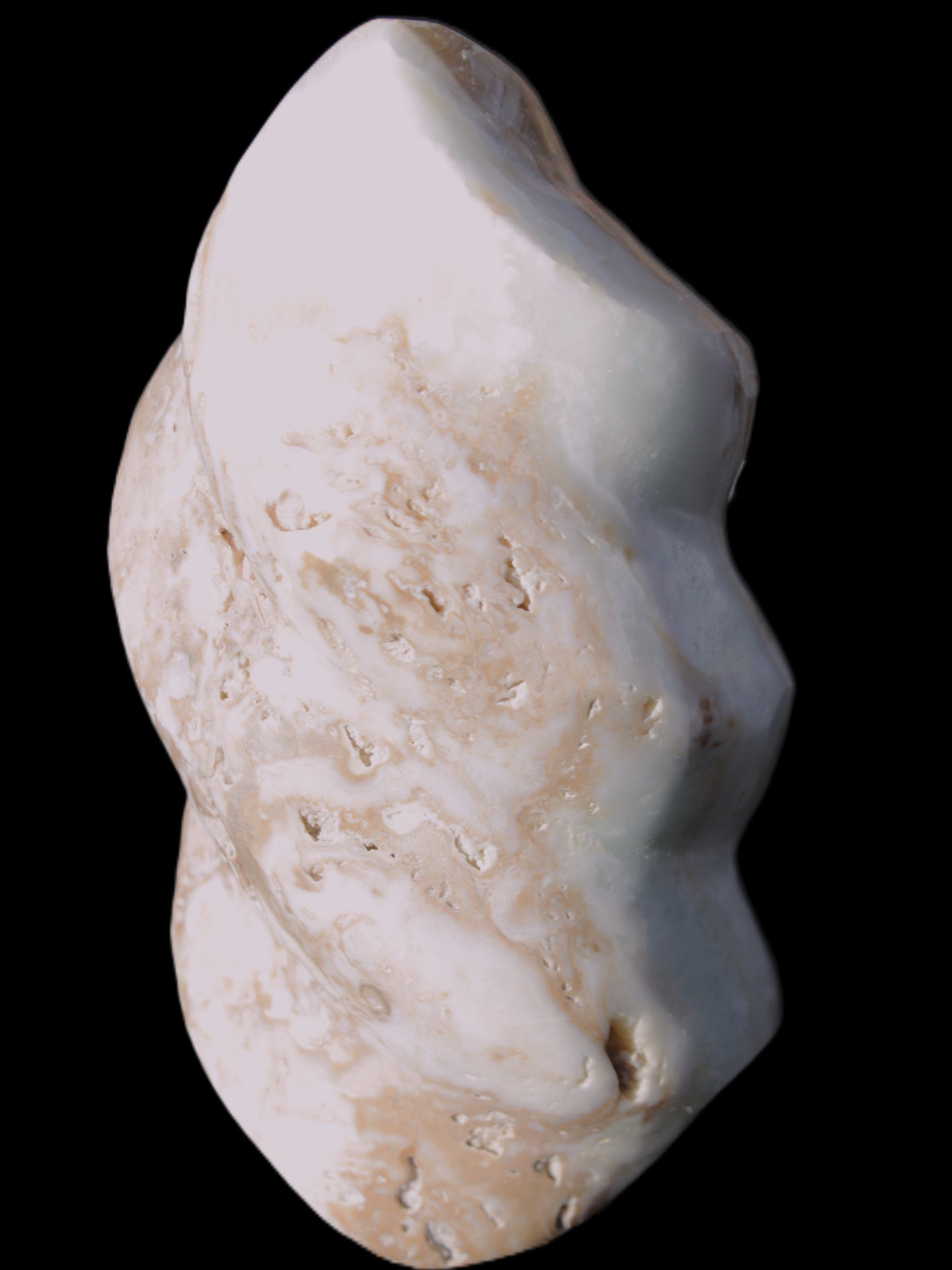 Caribbean Calcite flame 58*115mm 538g Rocks and Things Store