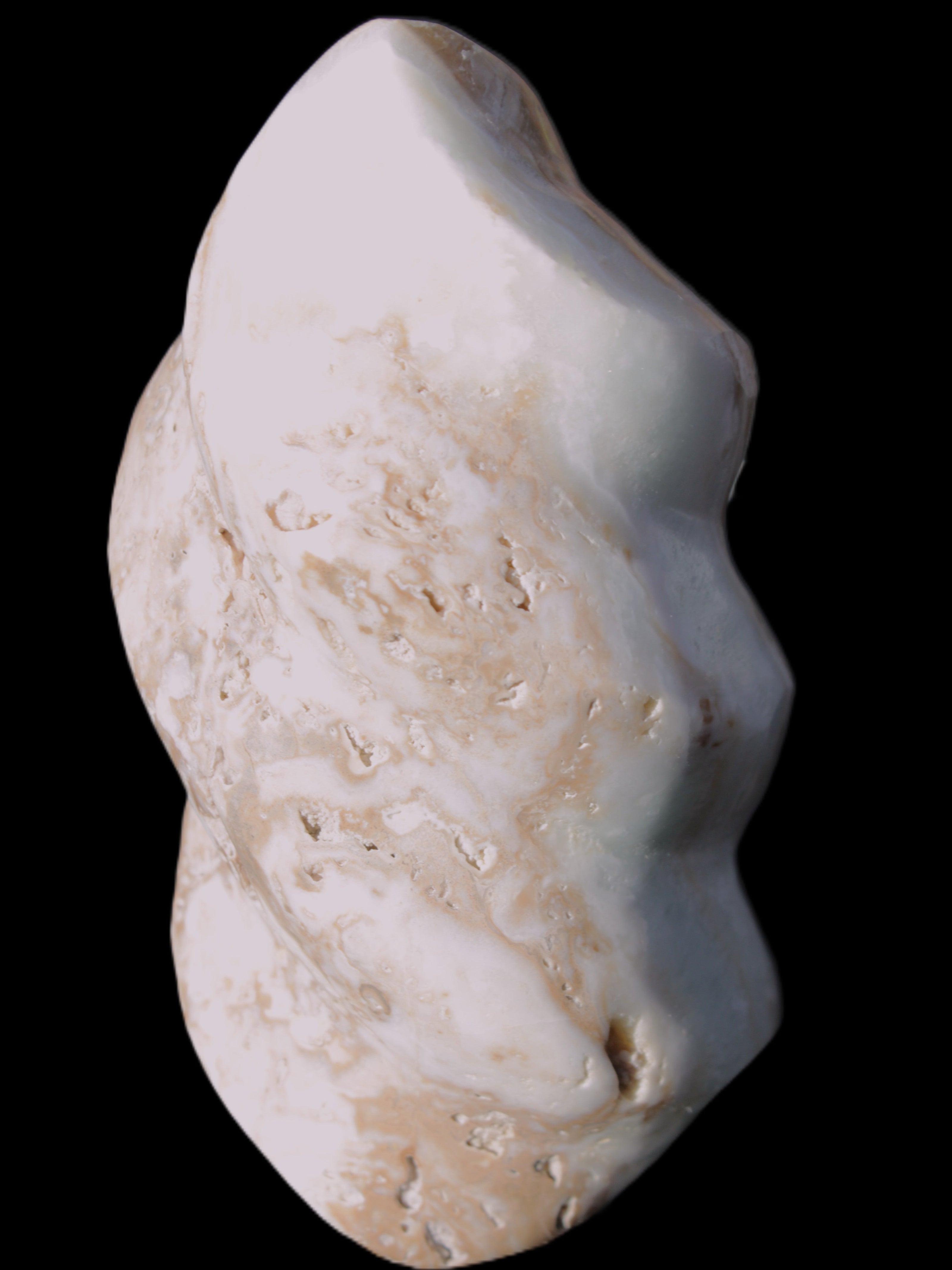 Caribbean Calcite flame 58*115mm 538g Rocks and Things Store