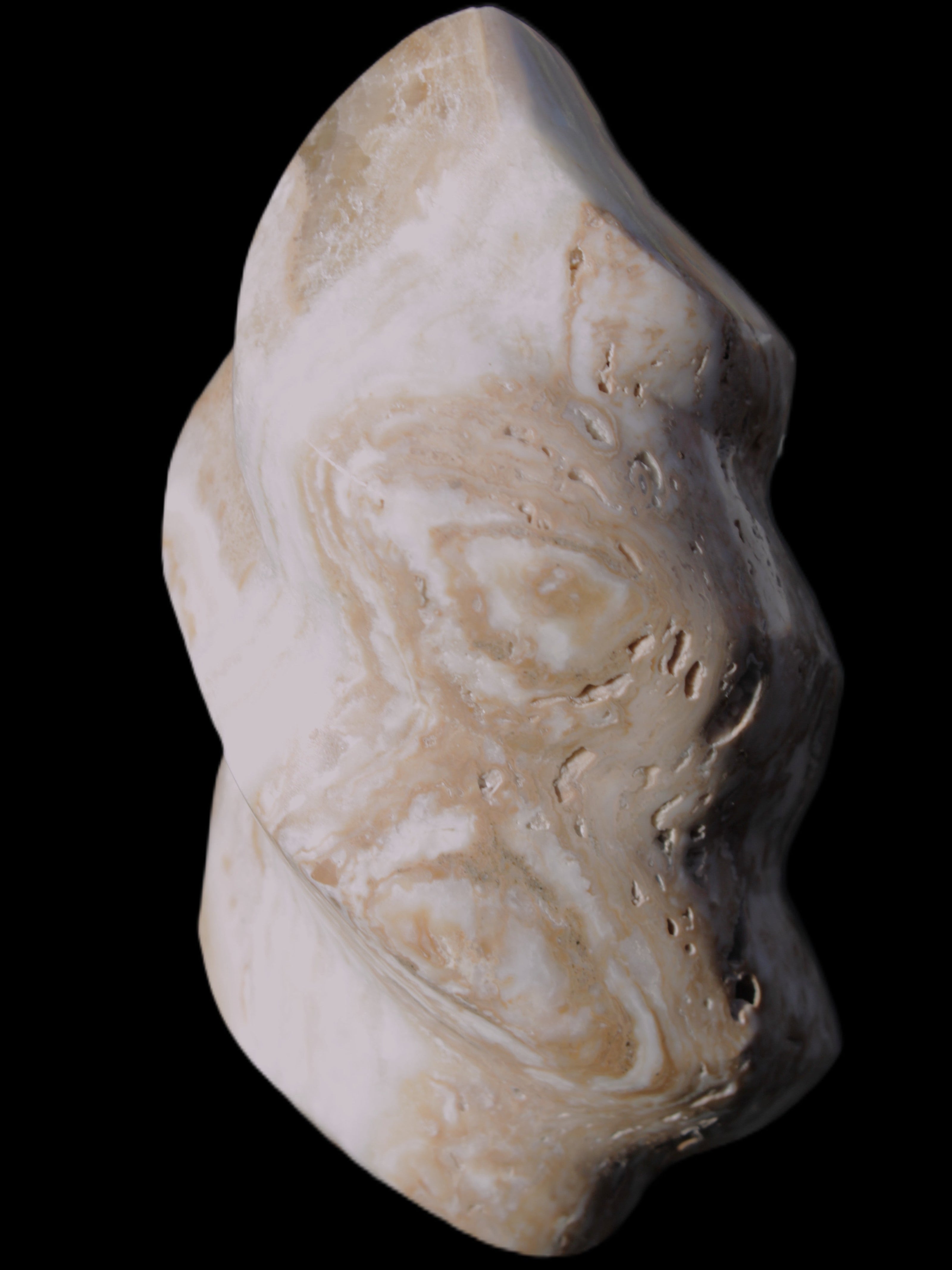 Caribbean Calcite flame 58*115mm 538g Rocks and Things Store