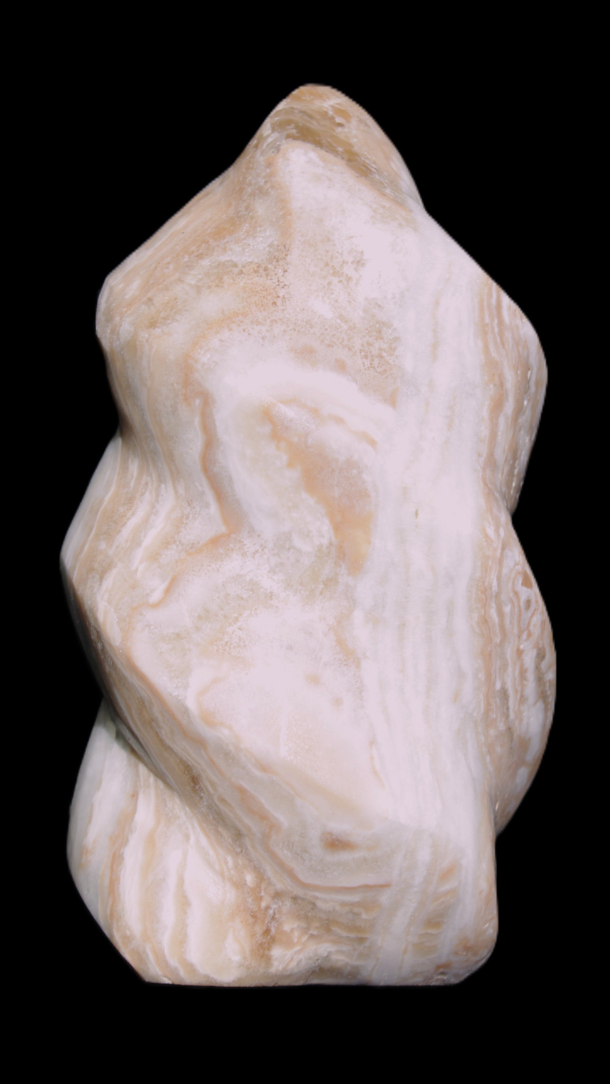 Caribbean Calcite flame 58*115mm 538g Rocks and Things Store