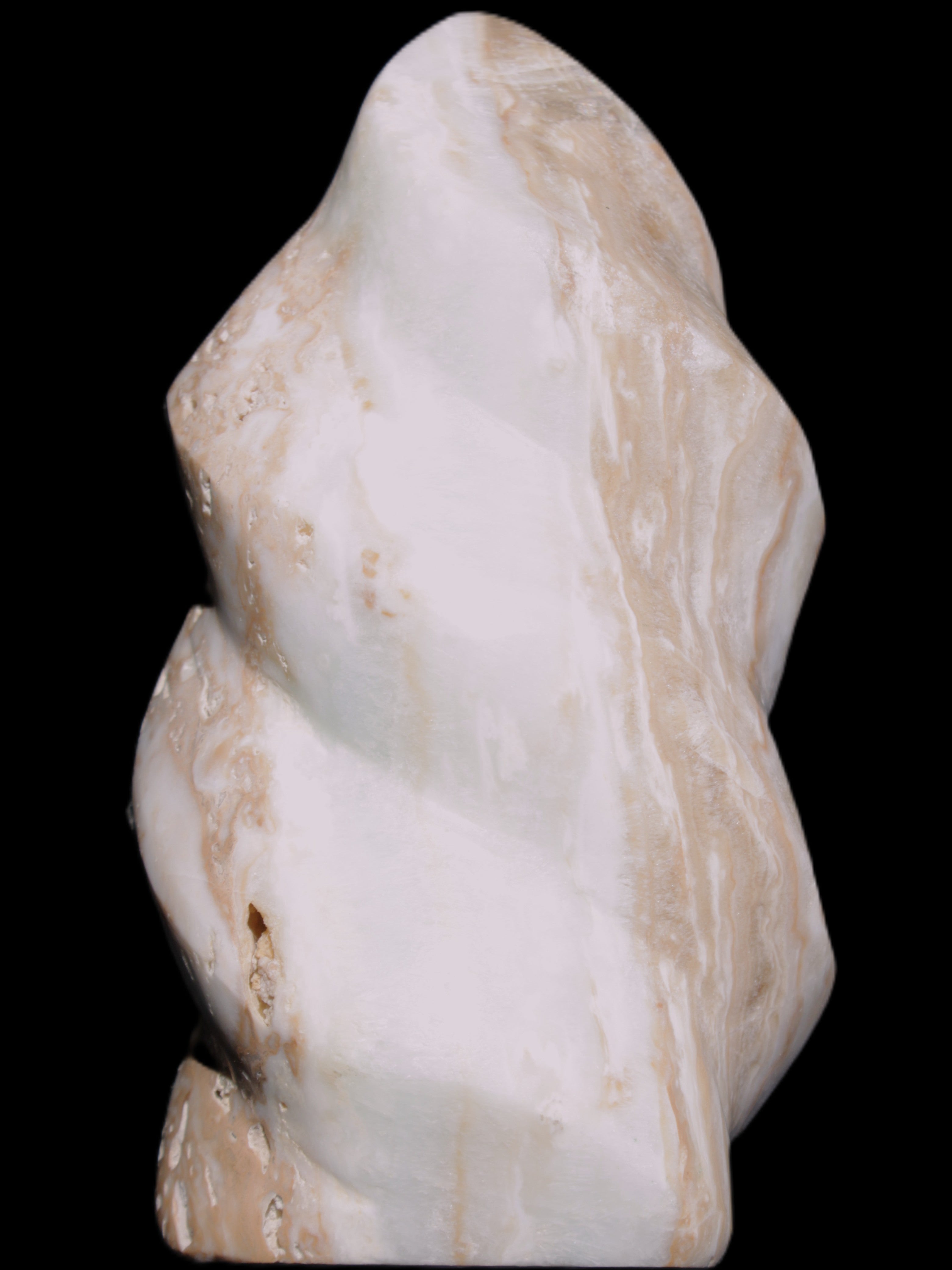 Caribbean Calcite flame 58*115mm 538g Rocks and Things Store