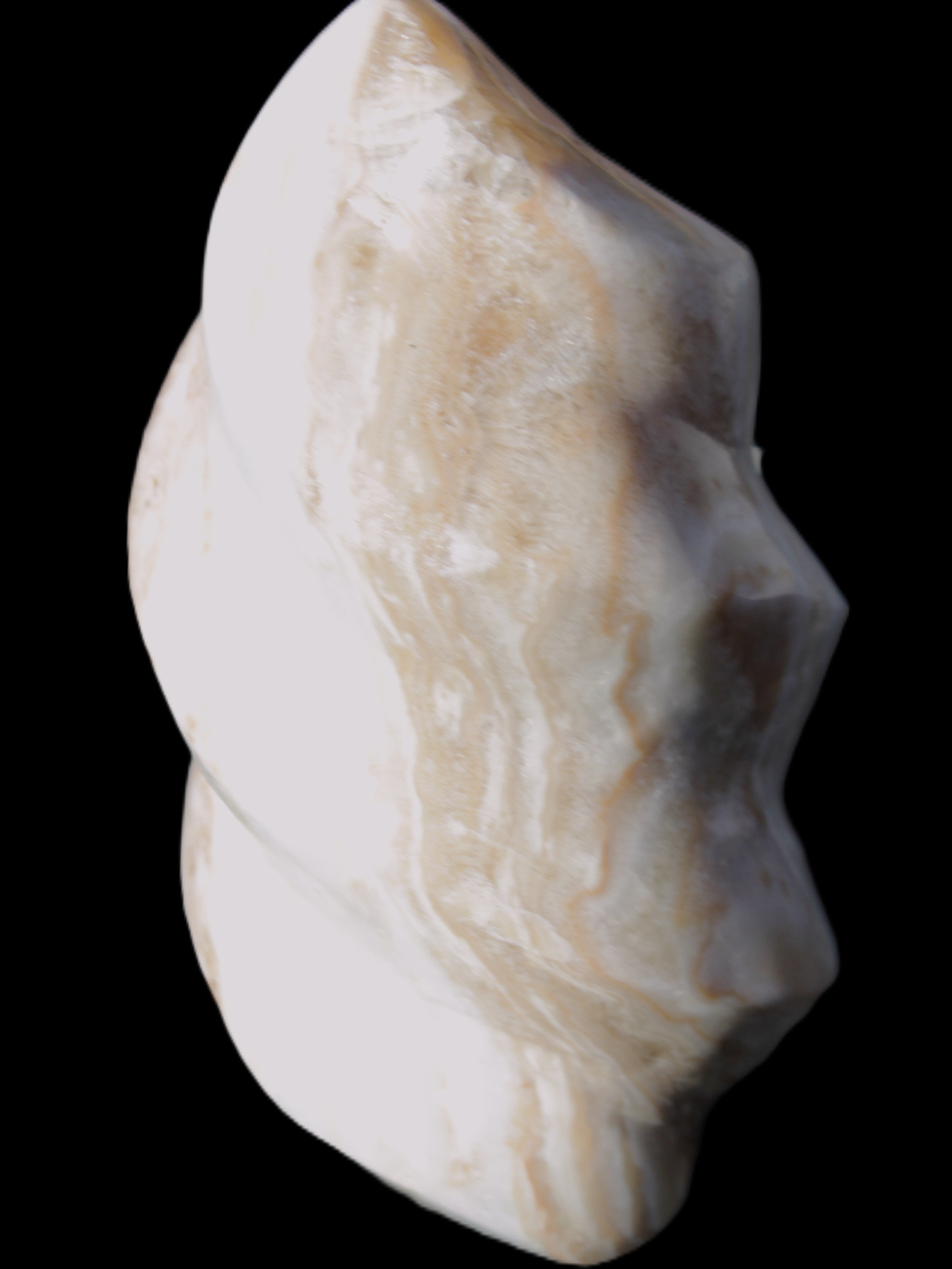 Caribbean Calcite flame 58*115mm 538g Rocks and Things Store