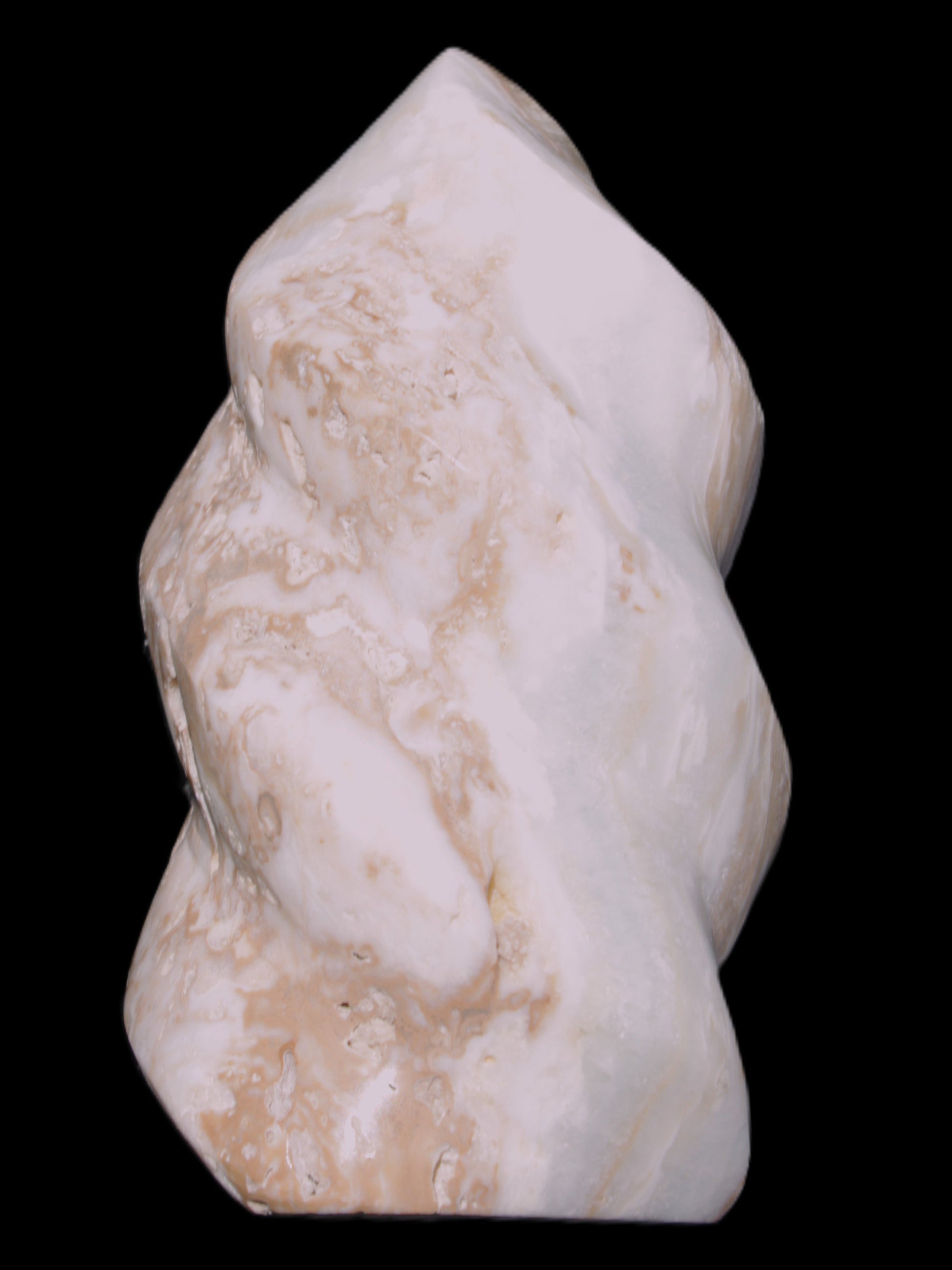 Caribbean Calcite flame 58*115mm 538g Rocks and Things Store