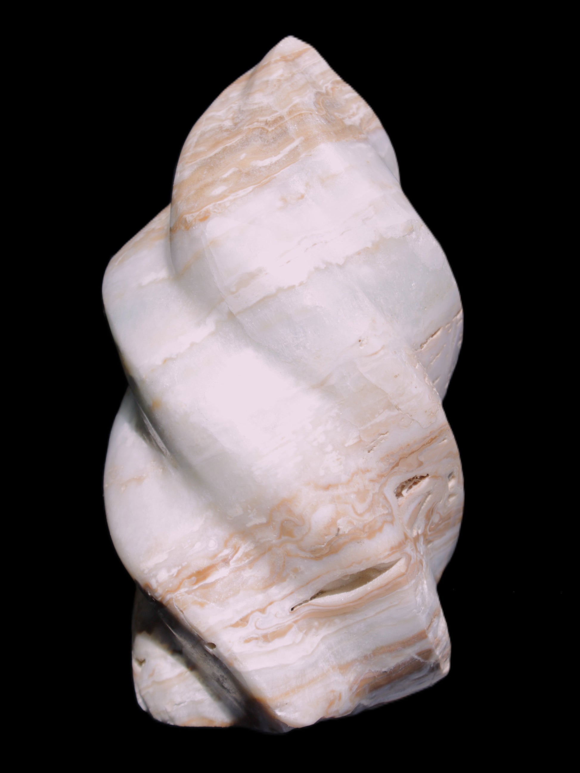 Caribbean Calcite flame 55*108mm 404.7g Rocks and Things Store