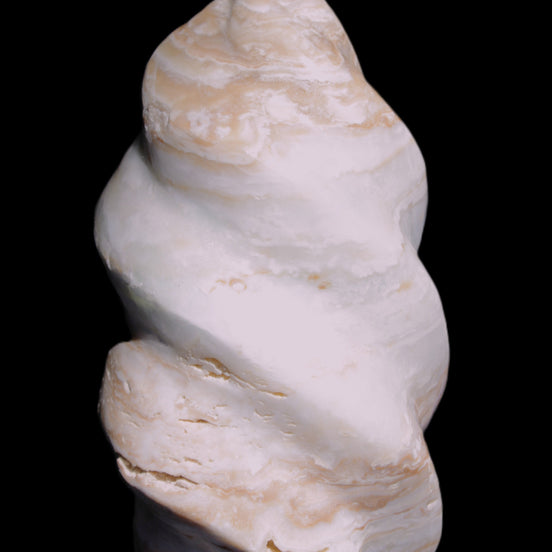 Caribbean Calcite flame 55*108mm 404.7g in sunlight - Rocks and Things Store