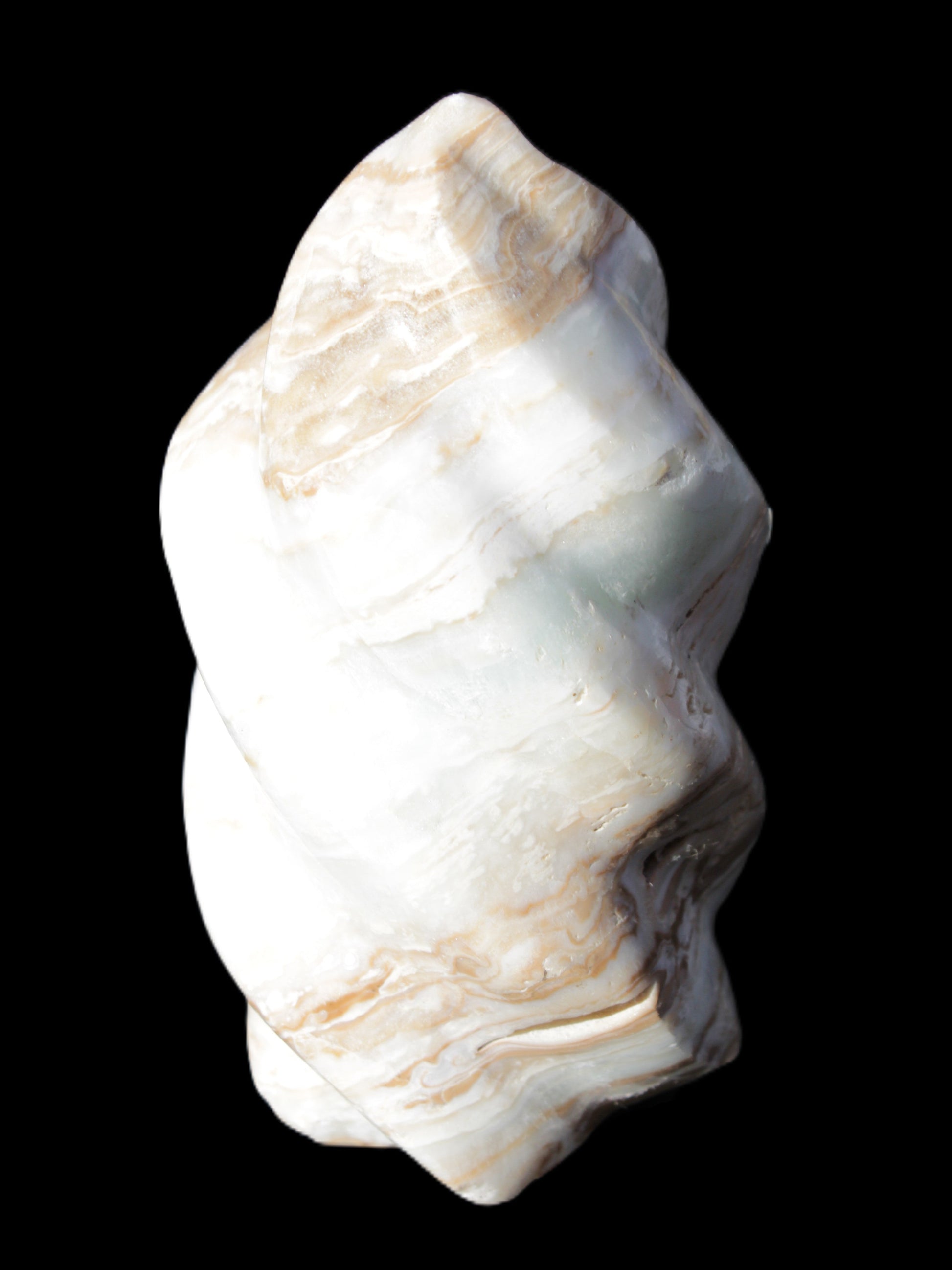 Caribbean Calcite flame 55*108mm 404.7g Rocks and Things Store
