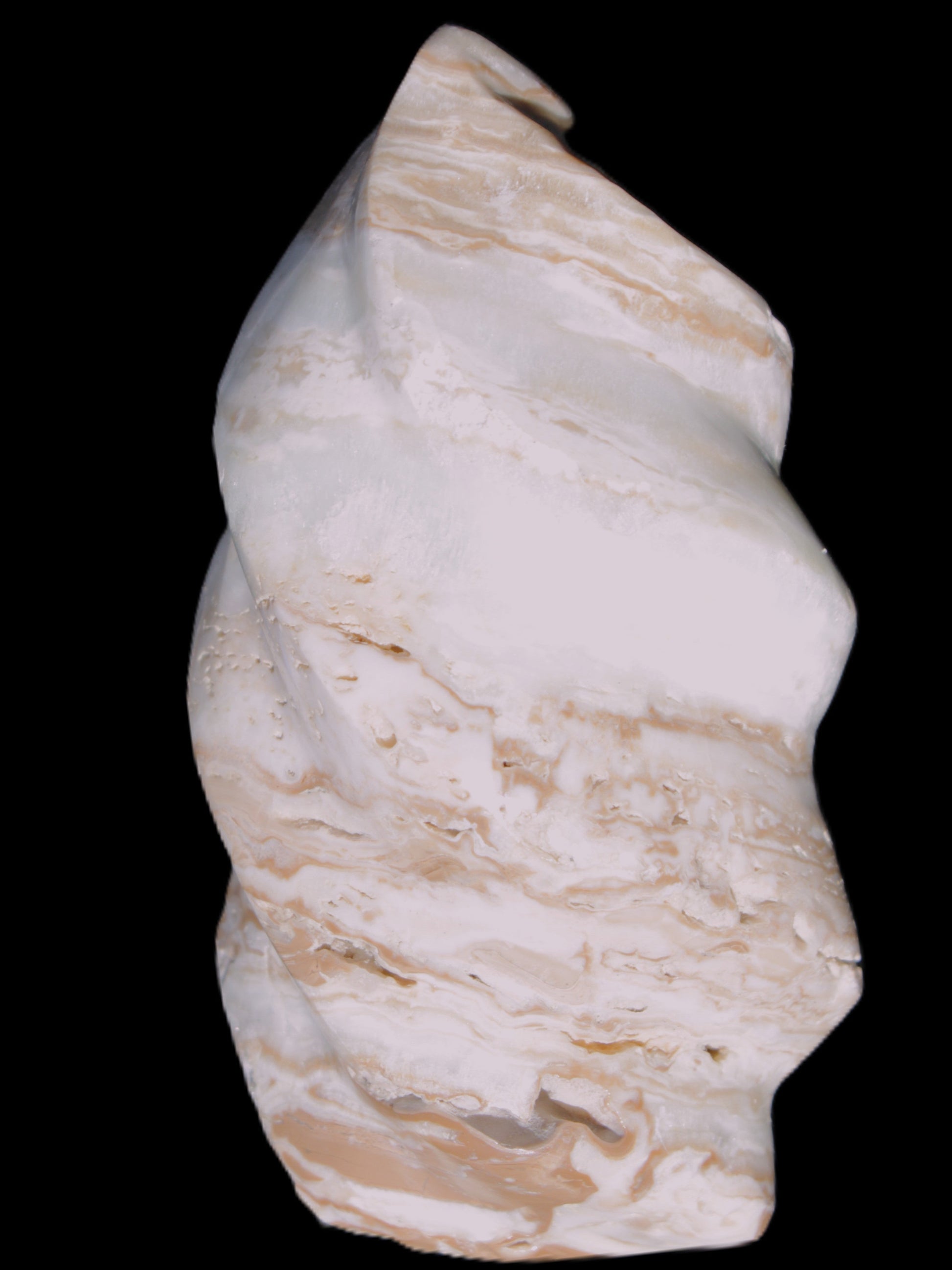 Caribbean Calcite flame 55*108mm 404.7g Rocks and Things Store