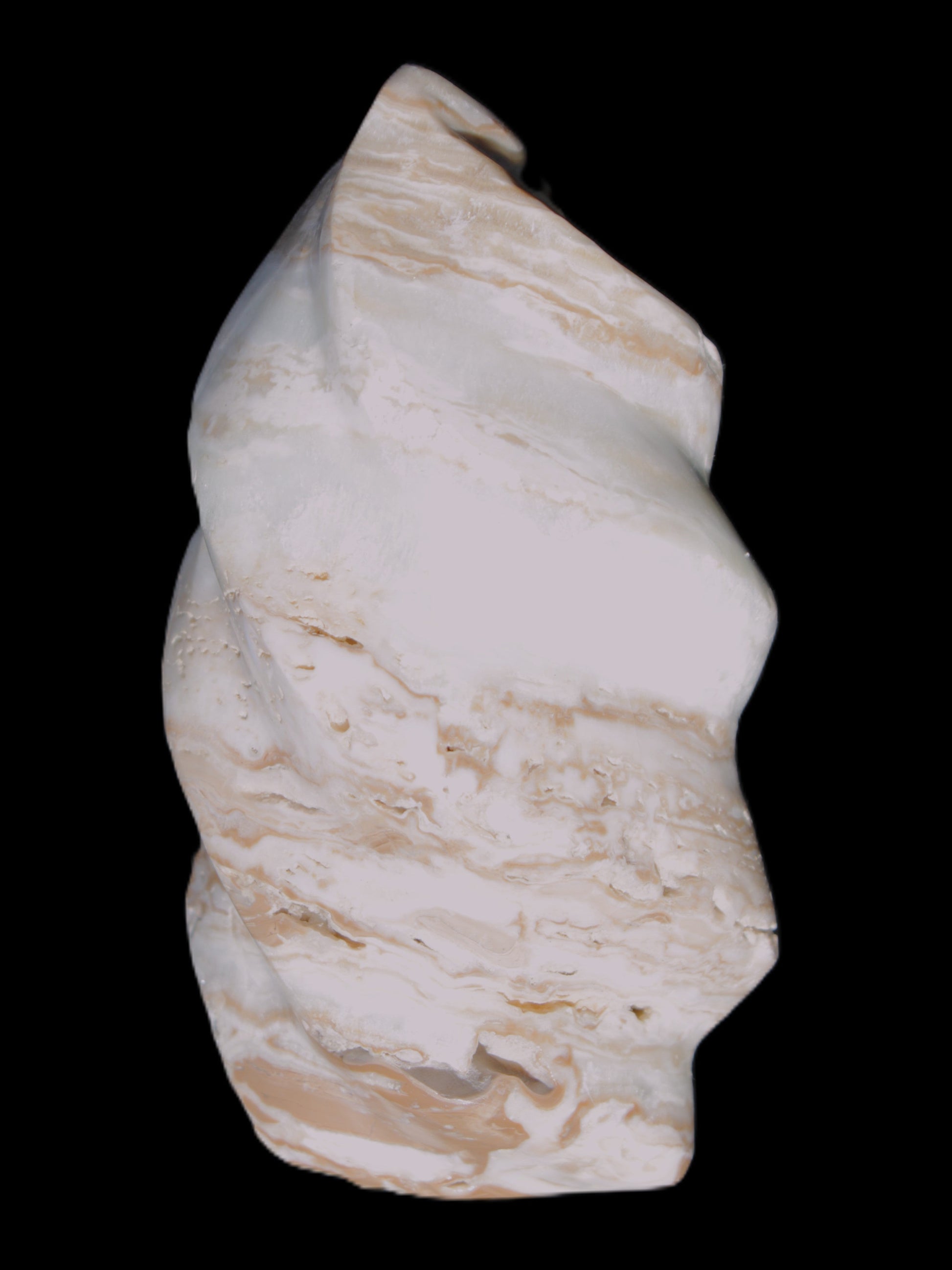 Caribbean Calcite flame 55*108mm 404.7g Rocks and Things Store