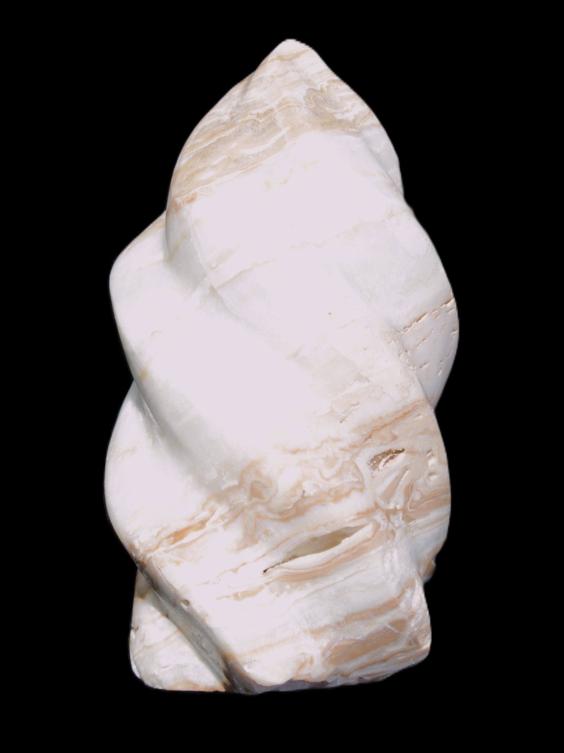 Caribbean Calcite flame 55*108mm 404.7g Rocks and Things Store