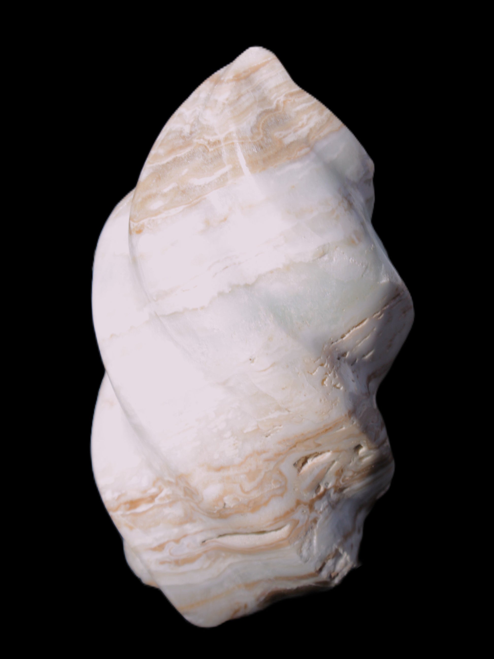 Caribbean Calcite flame 55*108mm 404.7g Rocks and Things Store