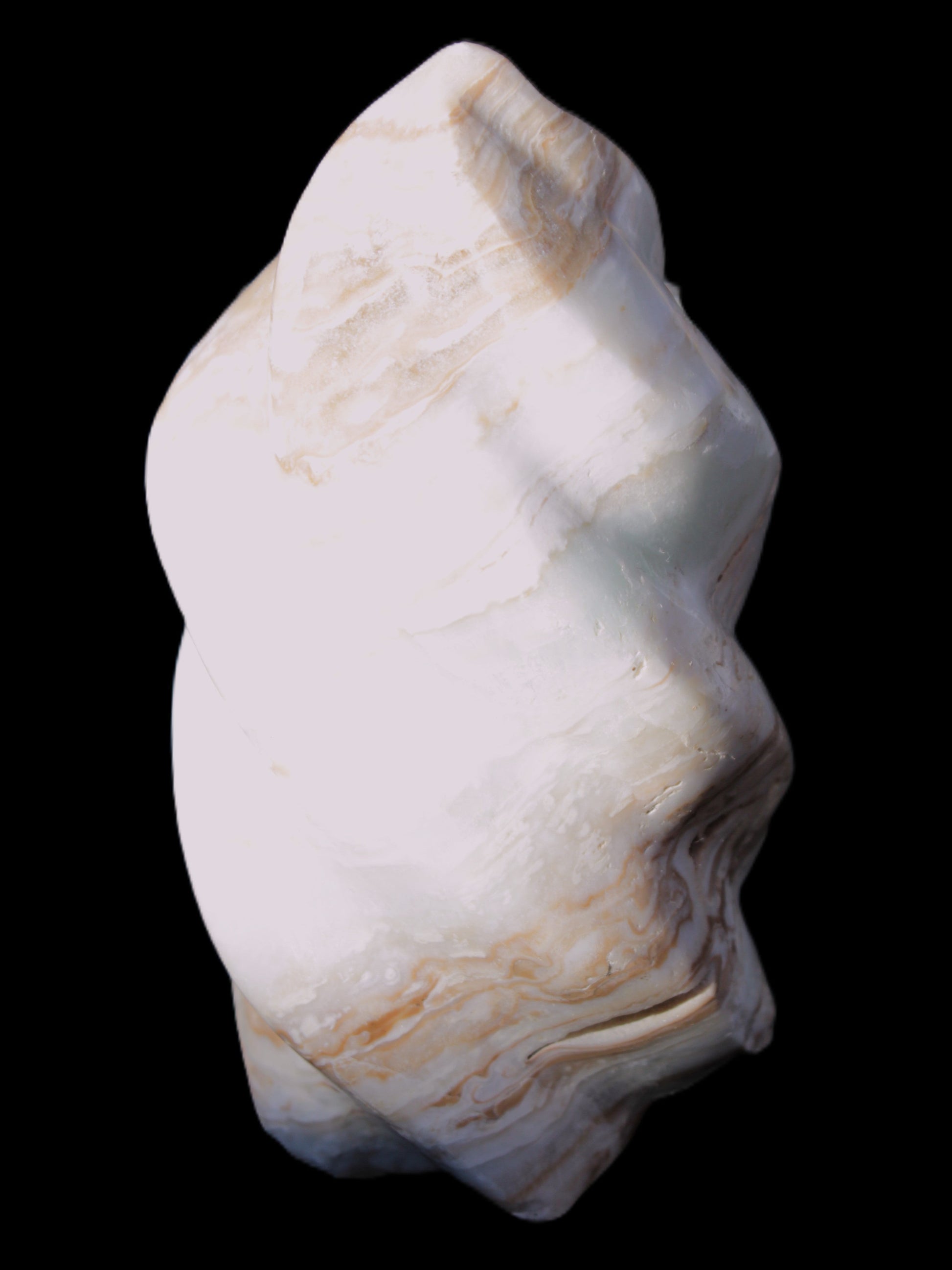 Caribbean Calcite flame 55*108mm 404.7g Rocks and Things Store