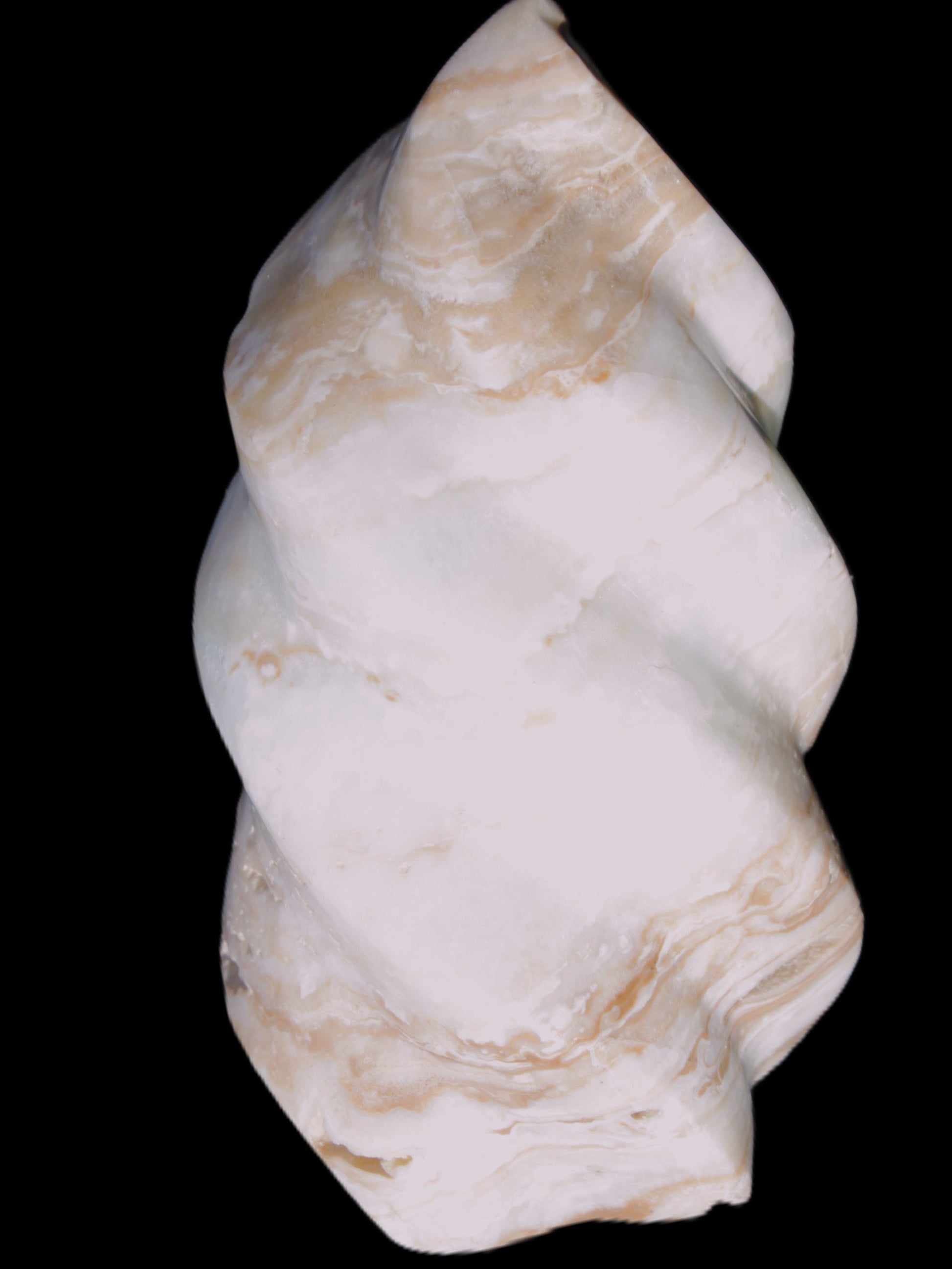Caribbean Calcite flame 55*108mm 404.7g Rocks and Things Store