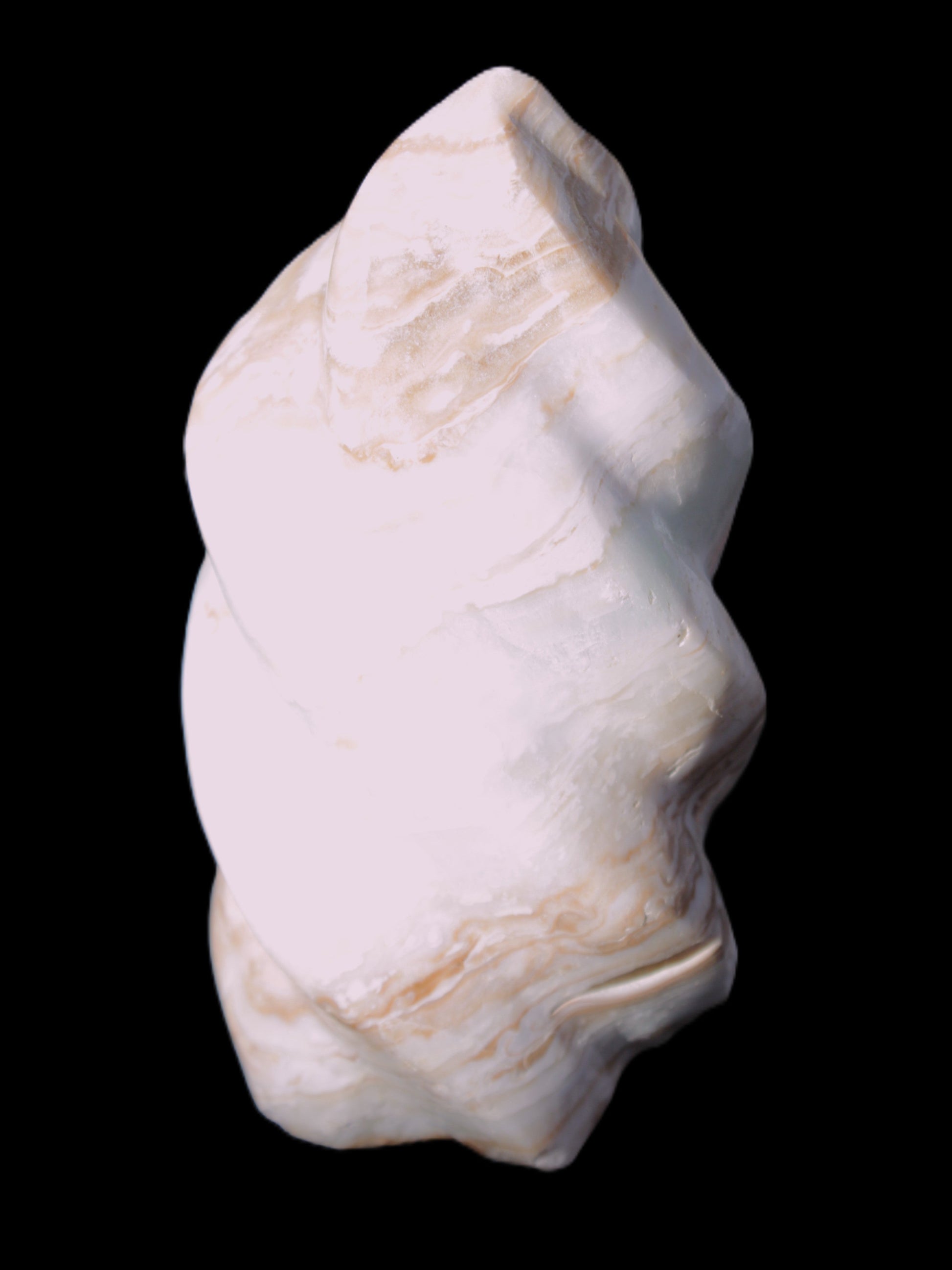Caribbean Calcite flame 55*108mm 404.7g Rocks and Things Store